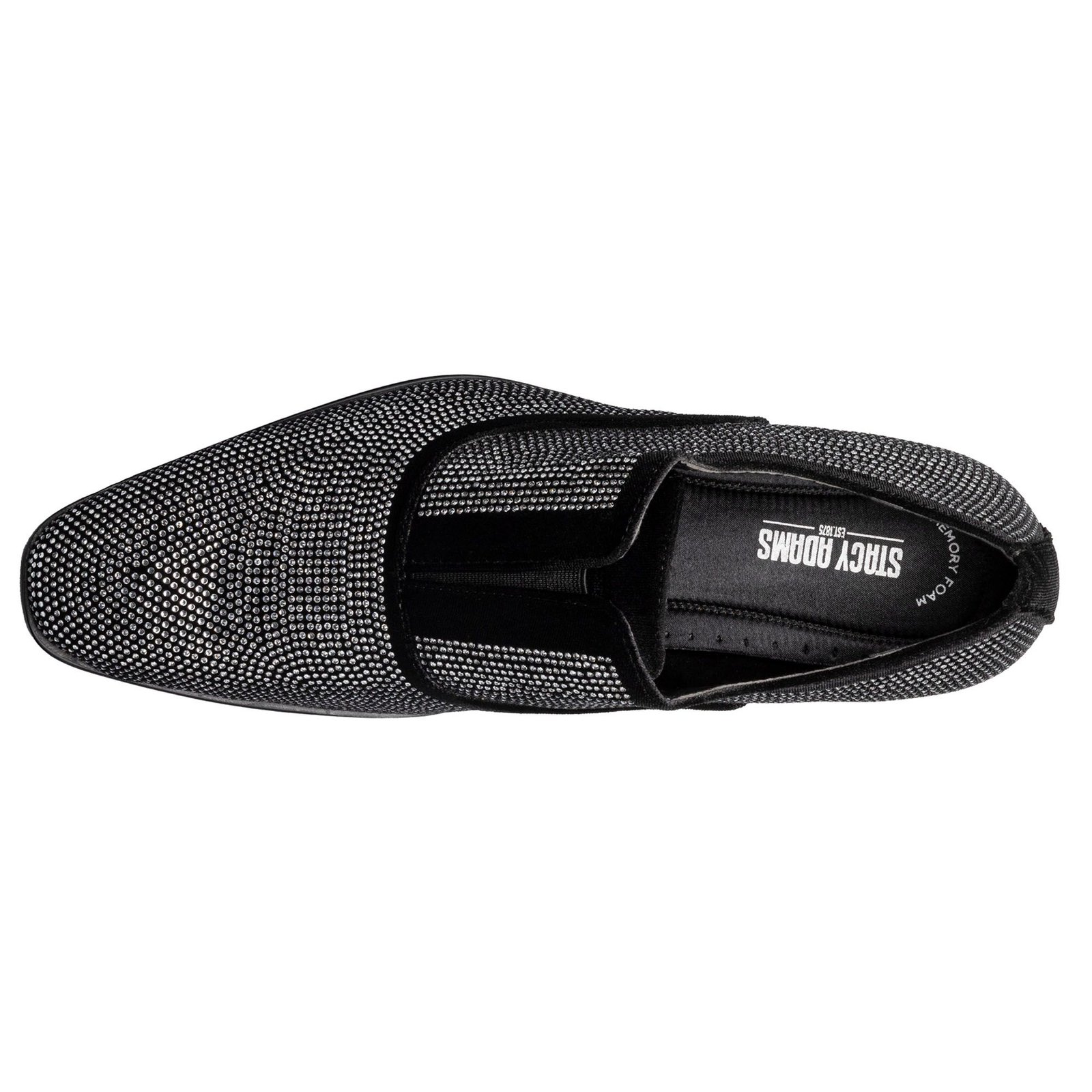 Stacy Adams Shoes Starleigh Rhinestone Plain Toe Slip On Black and Silver Size 11.5 — photo 2