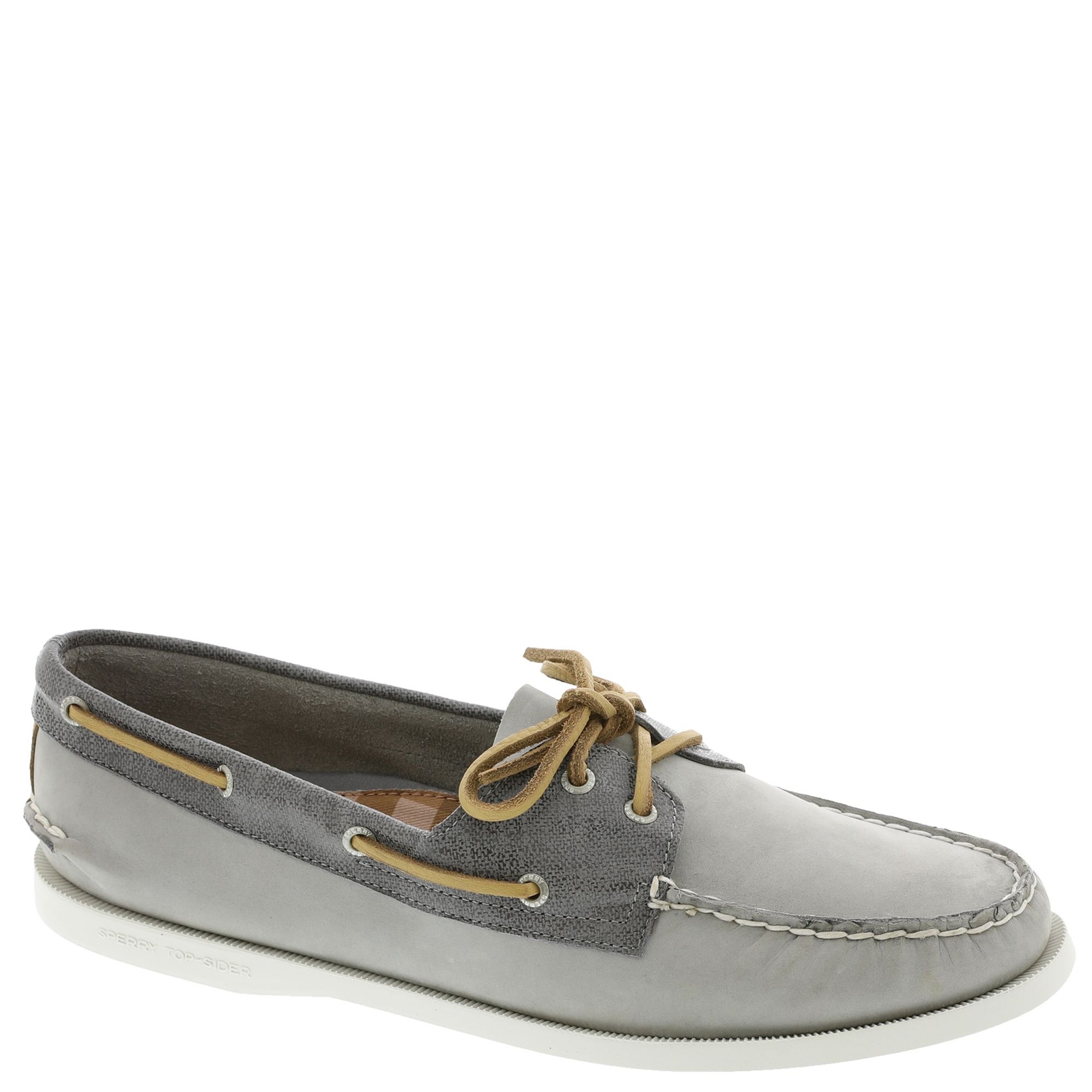 Sperry Top-Sider A/O 2-Eye Leather Women's Grey Slip On 6 M