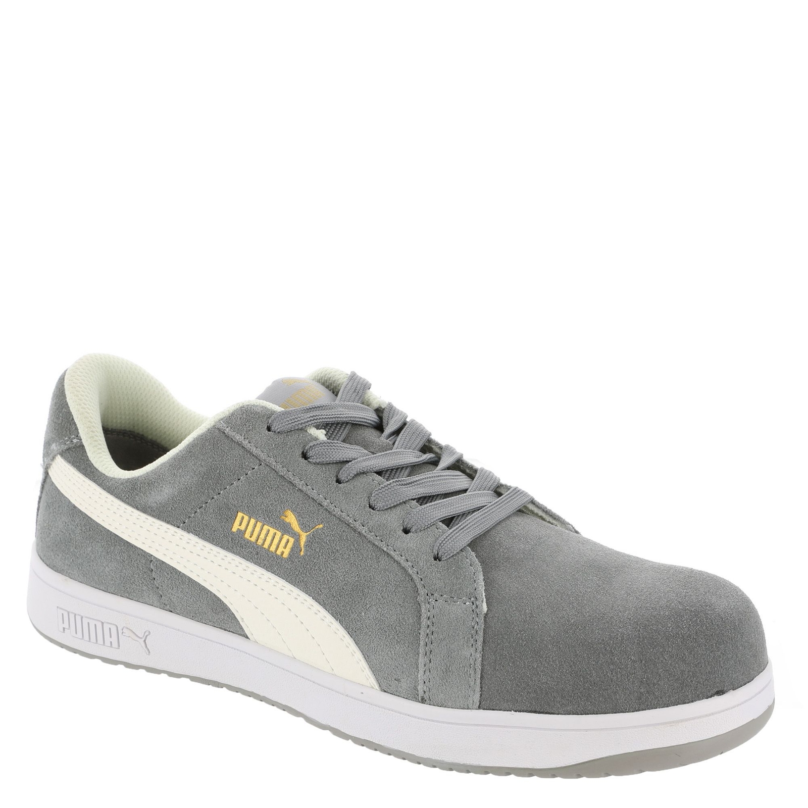 PUMA Safety Iconic Suede Low SD SR Comp Toe Men's Grey Oxford 9 M