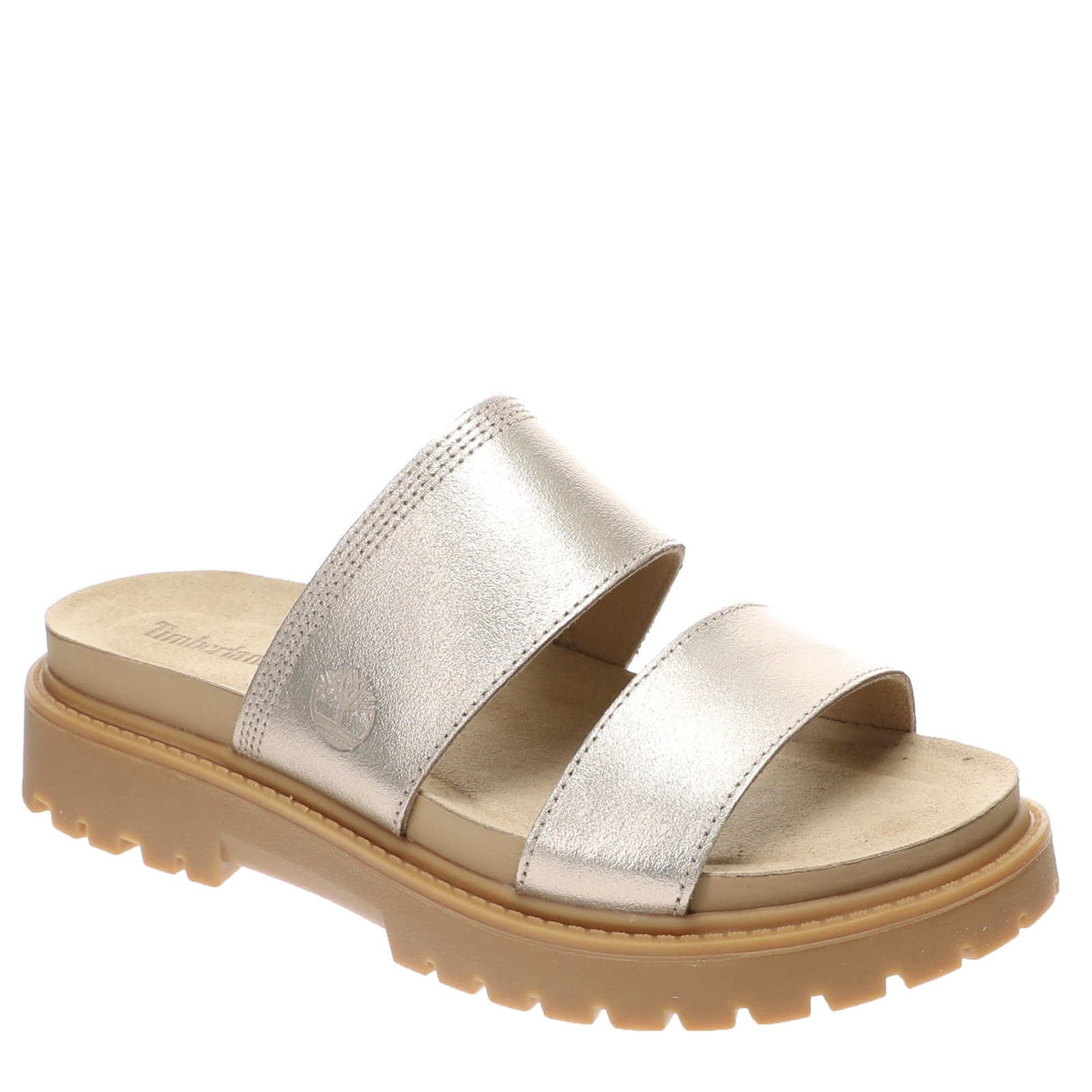 Timberland Clairemont Way Slide Women's Gold Metallic Sandal 6 M -  197643615385