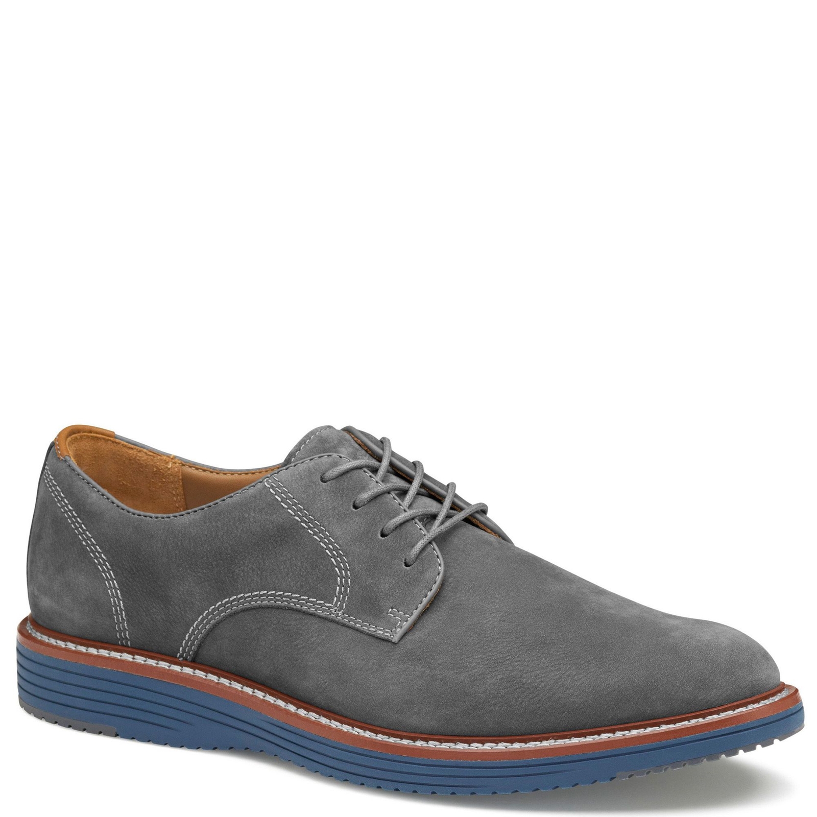 Johnston & Murphy Upton Plain Toe Men's Grey Oxford 10.5 M