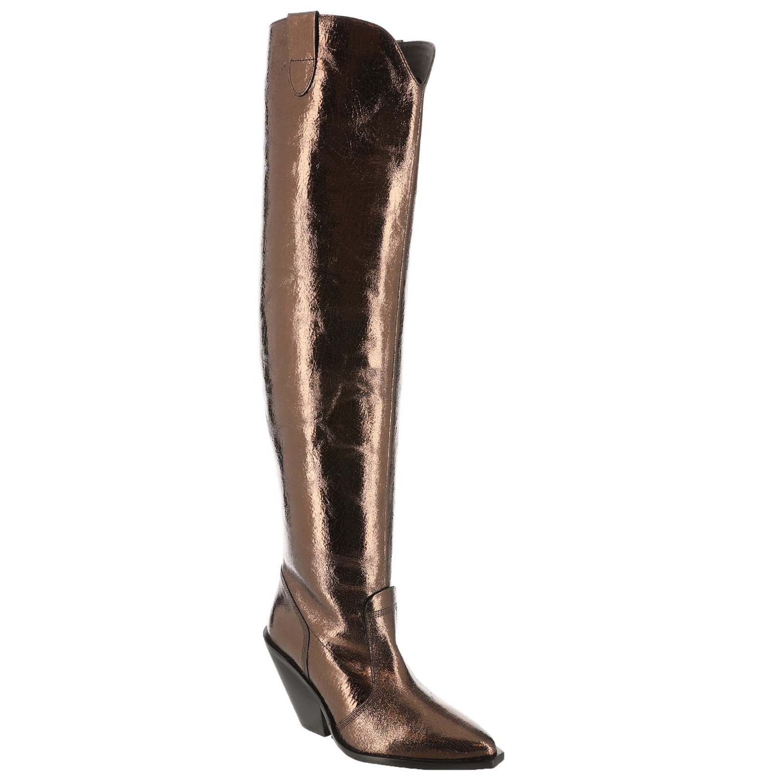 Free People Triple Crown Over the Knee Women's Bronze Metallic Boot 9.5