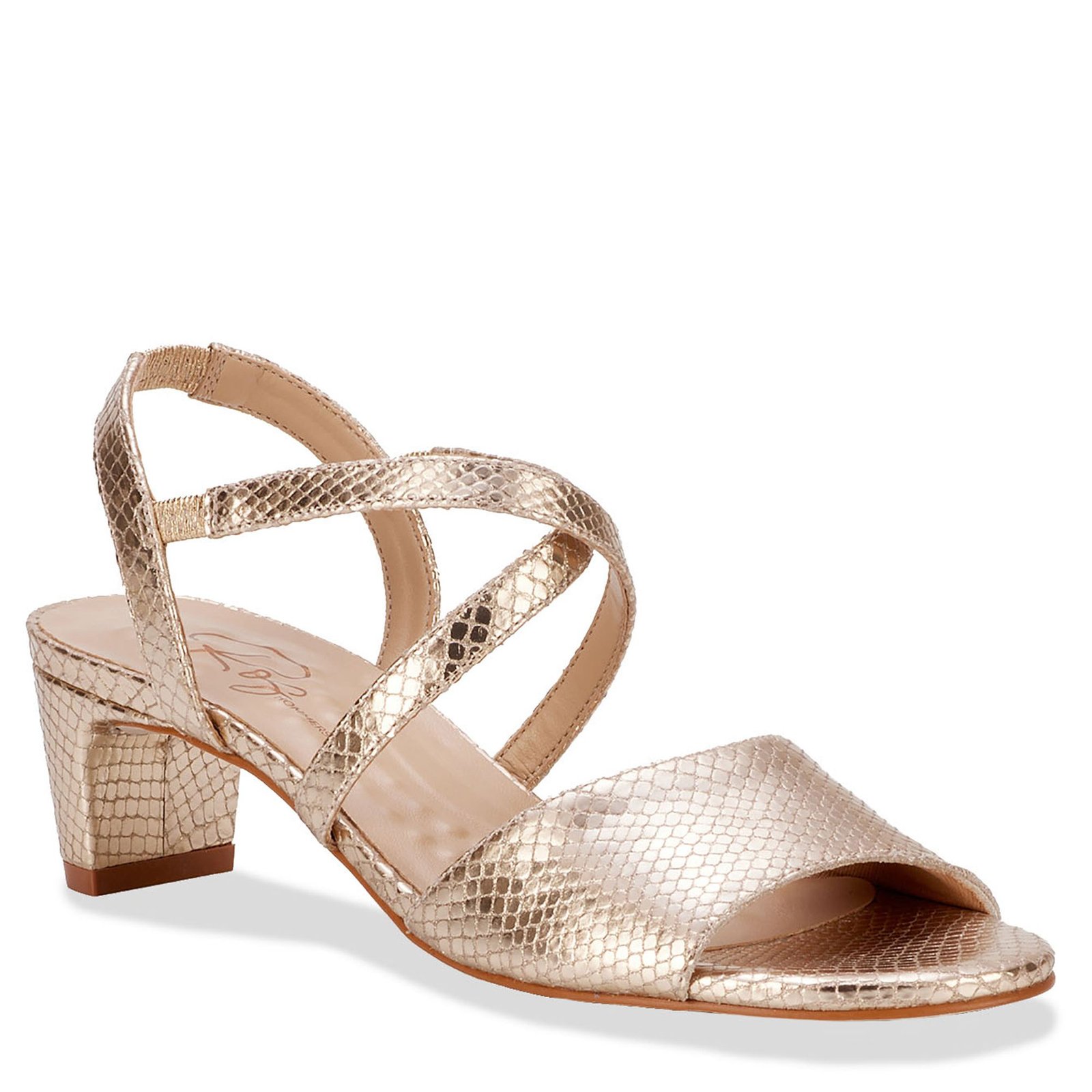 Ros Hommerson Liza Women's Gold Metallic Sandal 7.5 W2