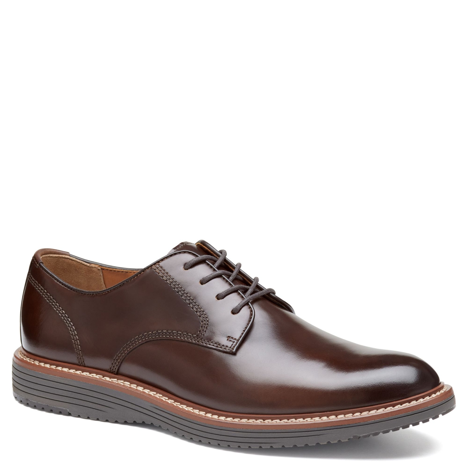 Johnston & Murphy Upton Plain Toe Men's Brown Oxford 10.5 W
