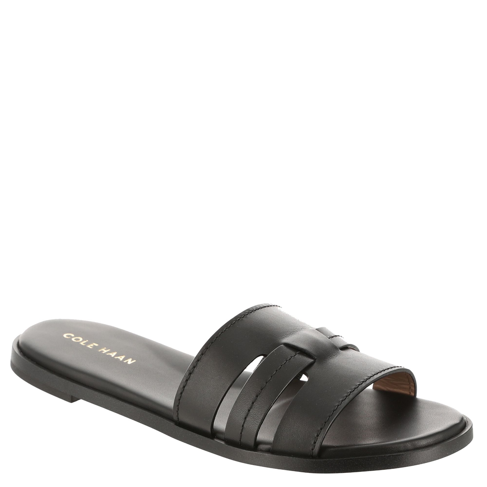 Cole Haan Flynn Slotted Slide Women's Black Sandal 7 M