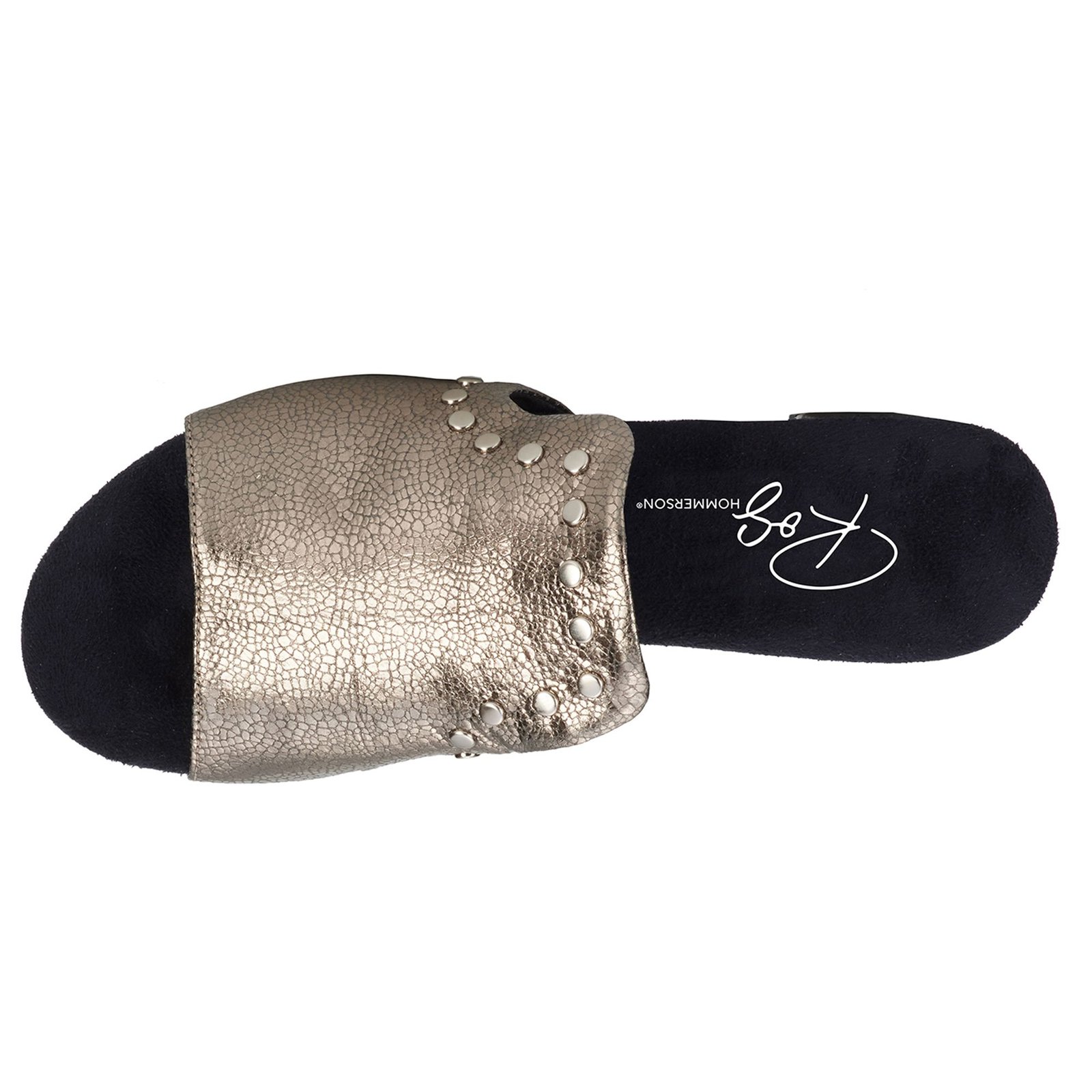 Ros Hommerson Women's BIZZY Leather Slip-On Sandal - Comfortable & Supportive With Cushioned Footbed