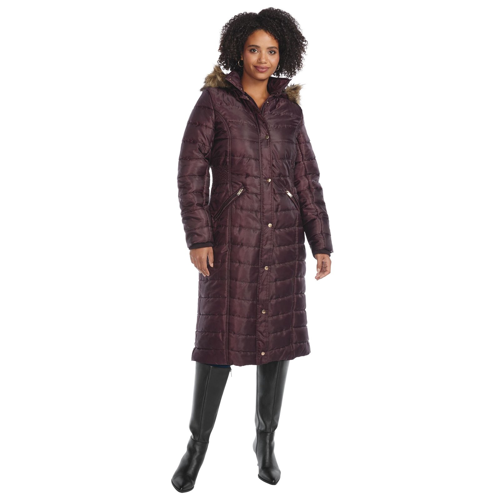 Masseys Long Puffer Coat Purple Coats 4X
