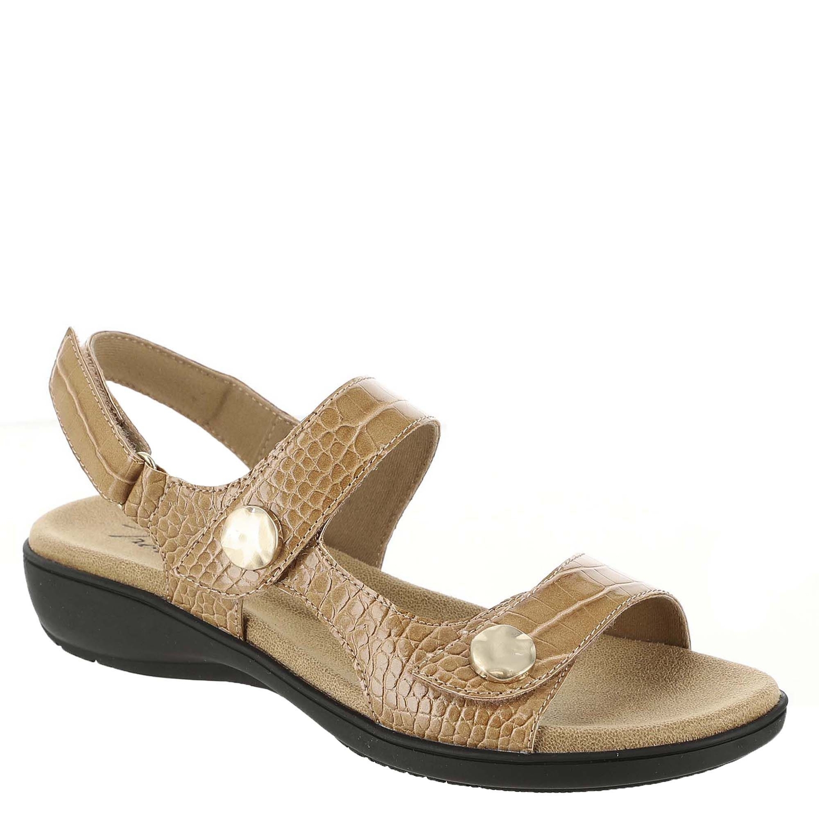 Trotters Romi Croco Women's Brown Sandal 7.5 N