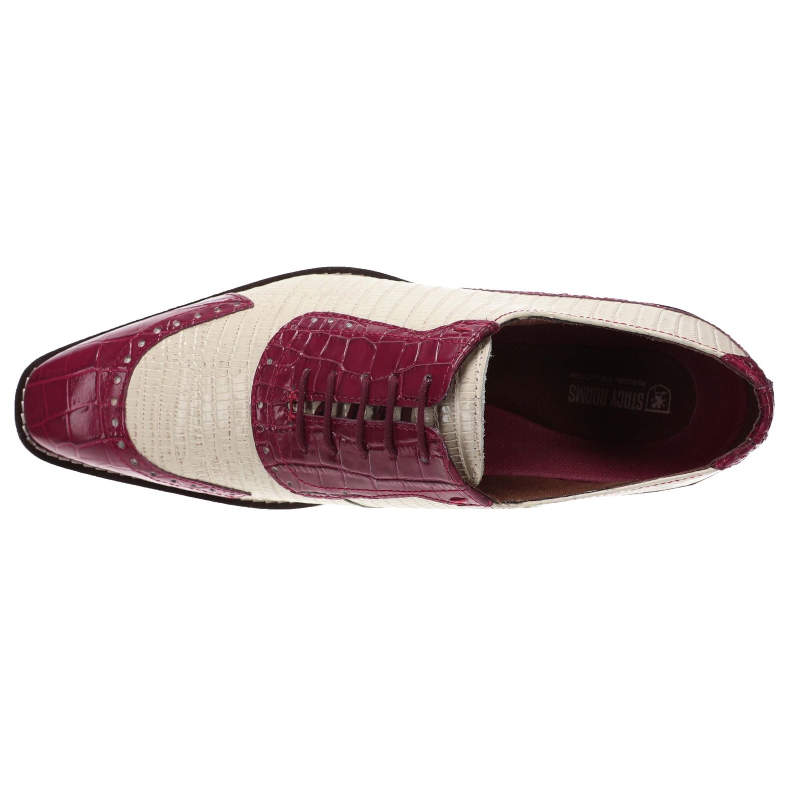 Stacy Adams Shoes Tarango Modified Cap Toe Oxford Raspberry/Ivory Size 7 — photo 2