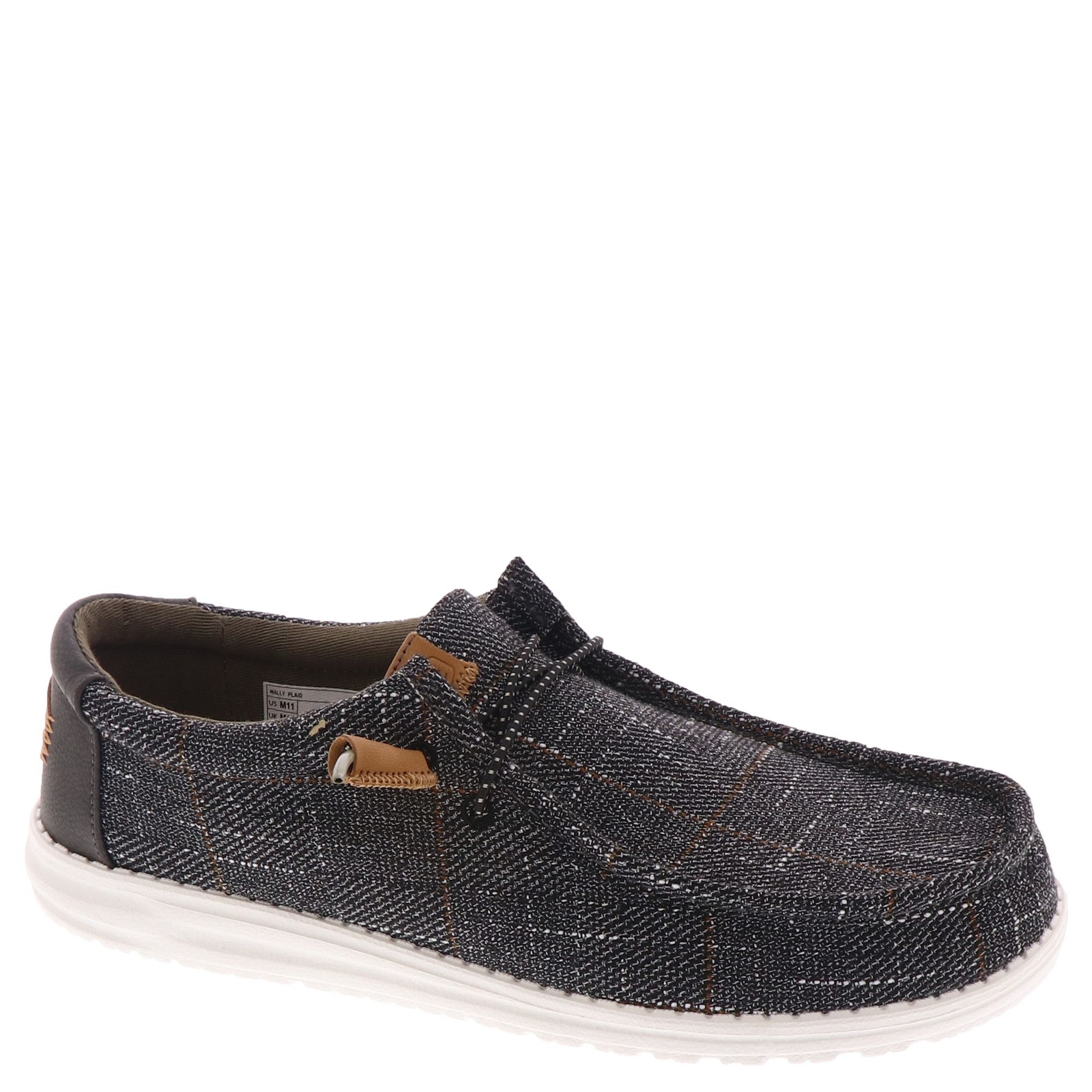 Hey Dude Wally Plaid Men's Grey Slip On 13 M