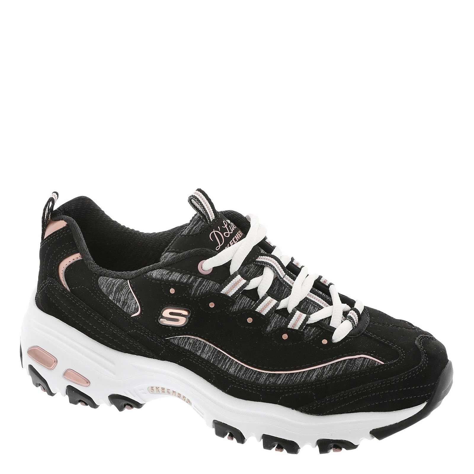 Skechers Sport D'Lites-Me Time Women's Black Sneaker 9.5 M