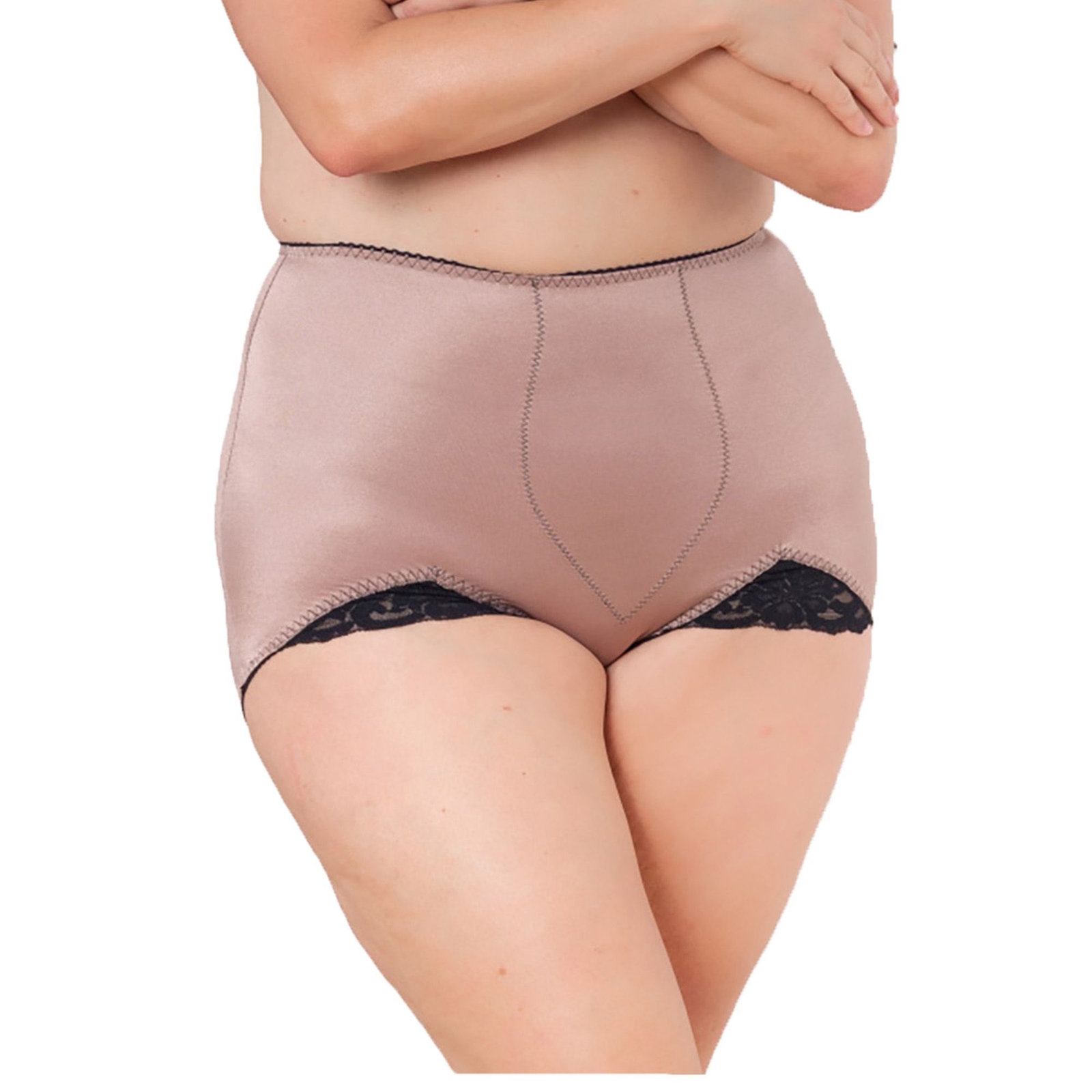 Rago Women's Light Shaping Tummy Control Panty Brief Tan Shapewear S