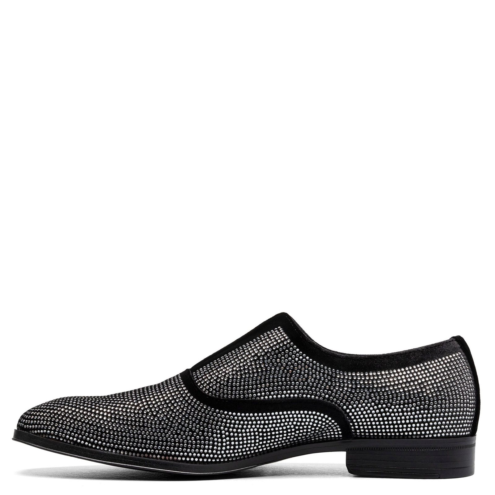 Stacy Adams Shoes Starleigh Rhinestone Plain Toe Slip On Black and Silver Size 11.5 — photo 2