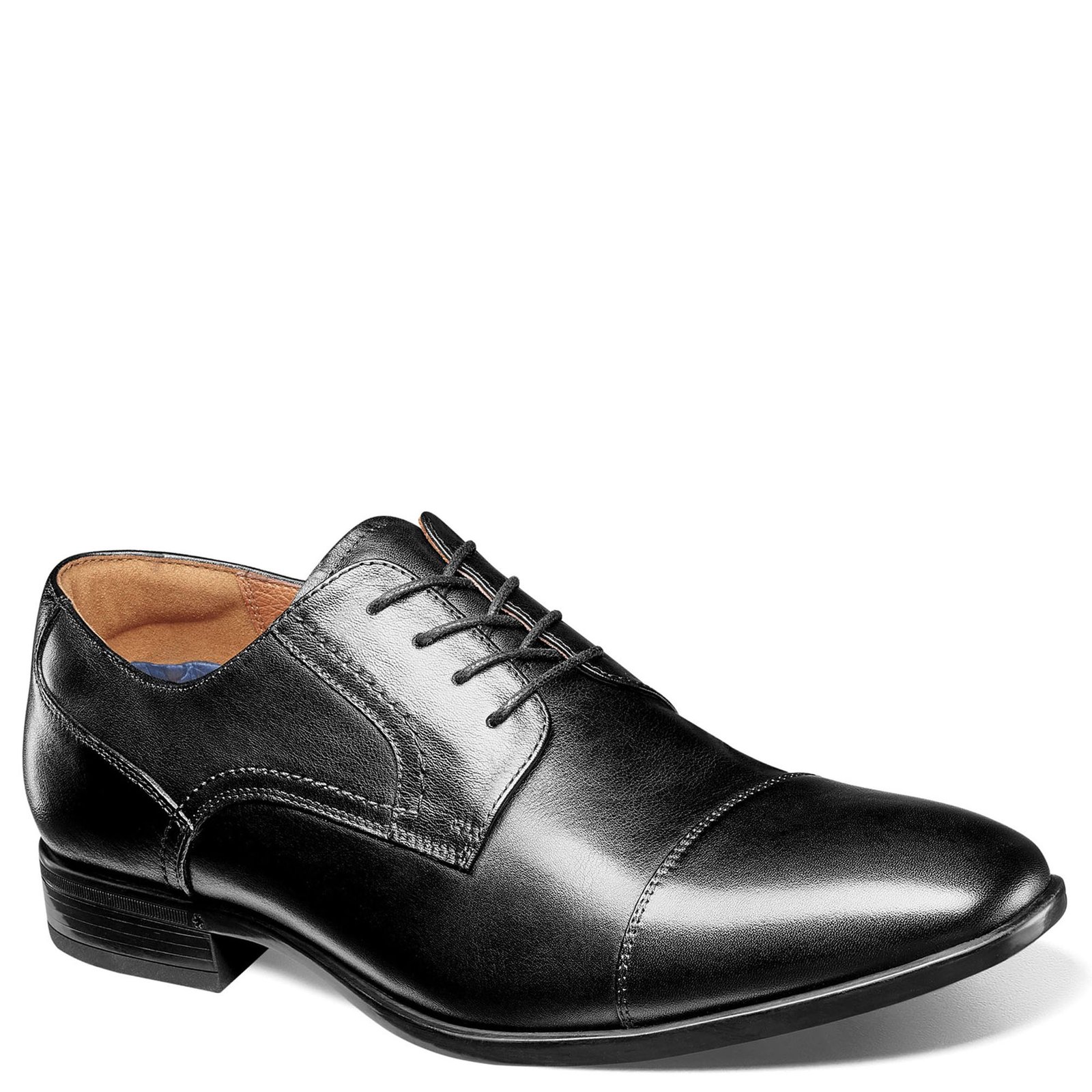 Mens Florsheim Zaffiro Cap Toe Oxford - Black Leather, Size 13 M US Dress Shoe Florsheim Zaffiro Plain Toe Oxfords, Black | Dress Shoes  main image 4