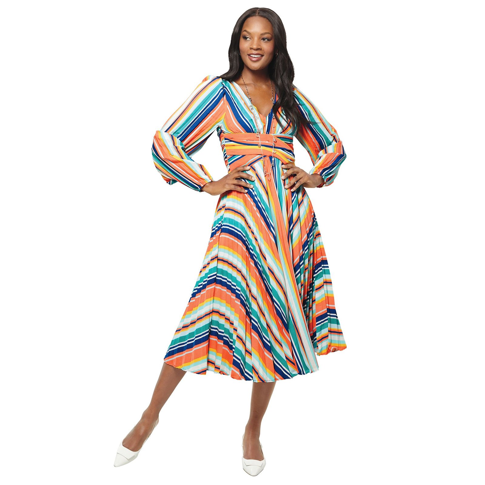 Masseys Pleated Dress Multi Dresses M