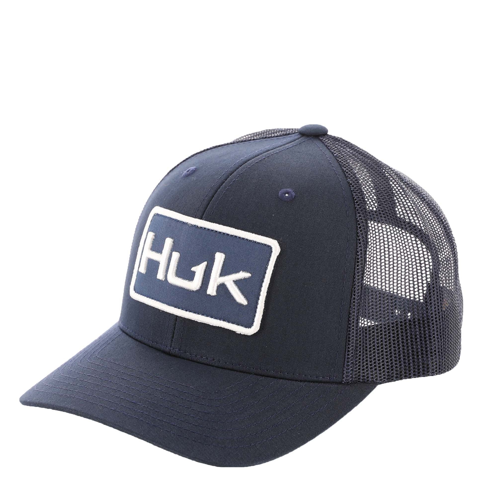 HUK Men's Logo Trucker Hat Blue Hats One Size