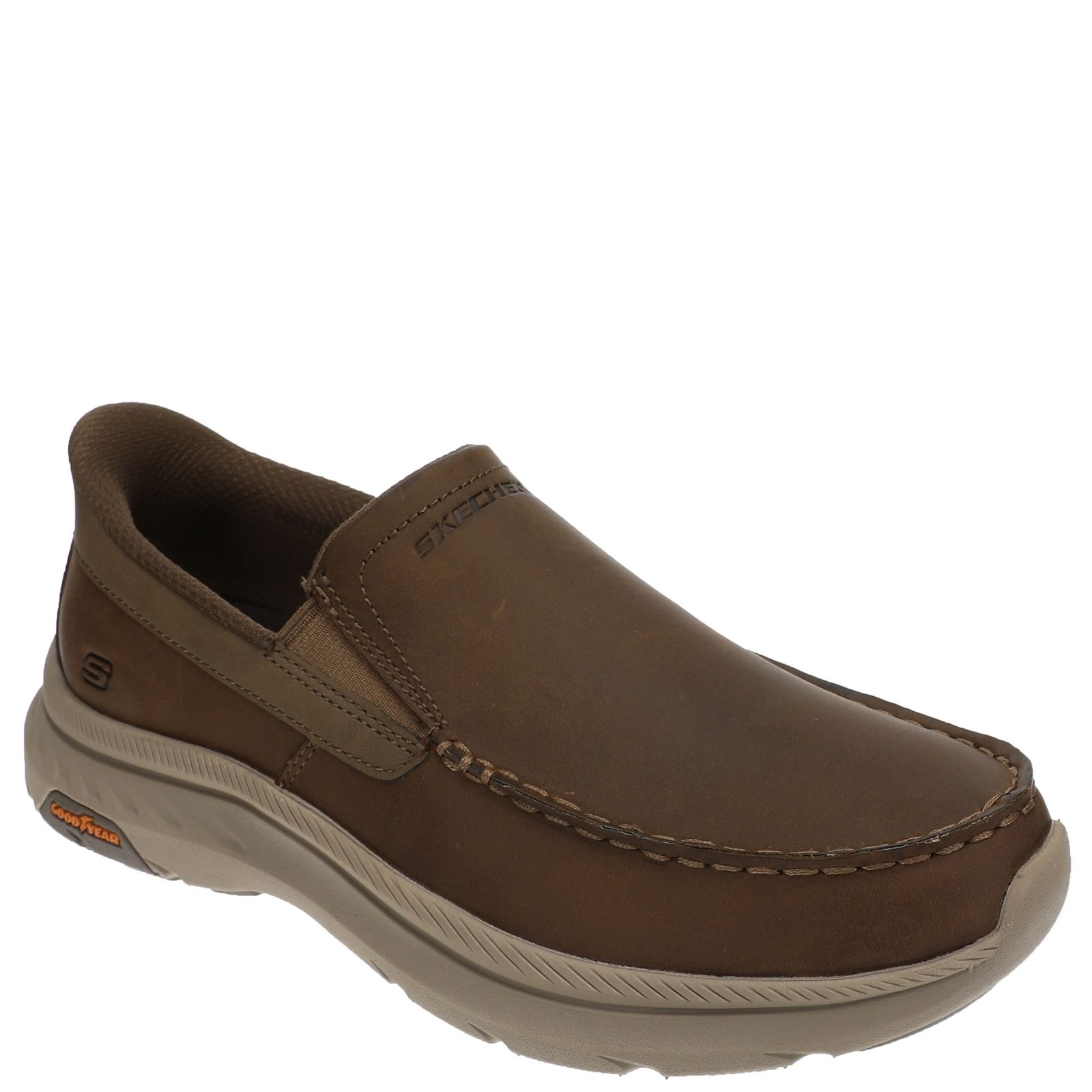 Skechers USA Slip-ins: Relaxed Fit-Pollard-Osgood Men's Brown Slip On 10 W