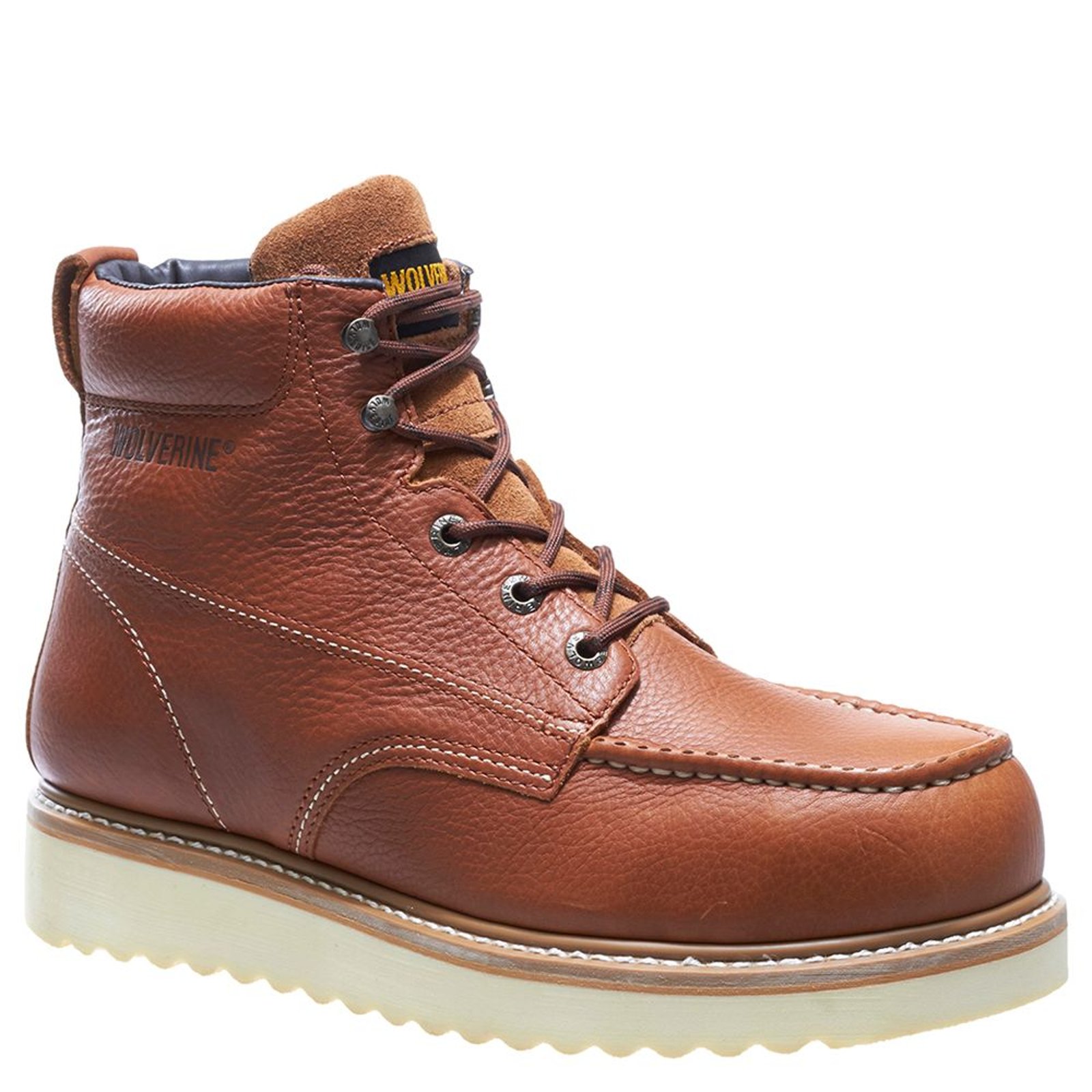 Wolverine Work Wedge Steel Toe 6" Men's Tan Boot 9.5 W
