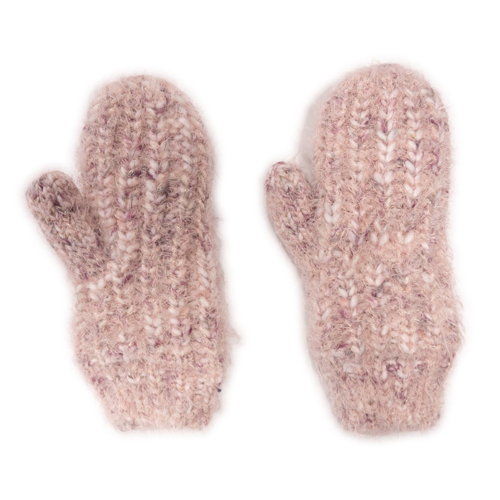 MUK LUKS Women's Chunky Space Dye Eyelash Mittens Pink Misc Accessories One Size