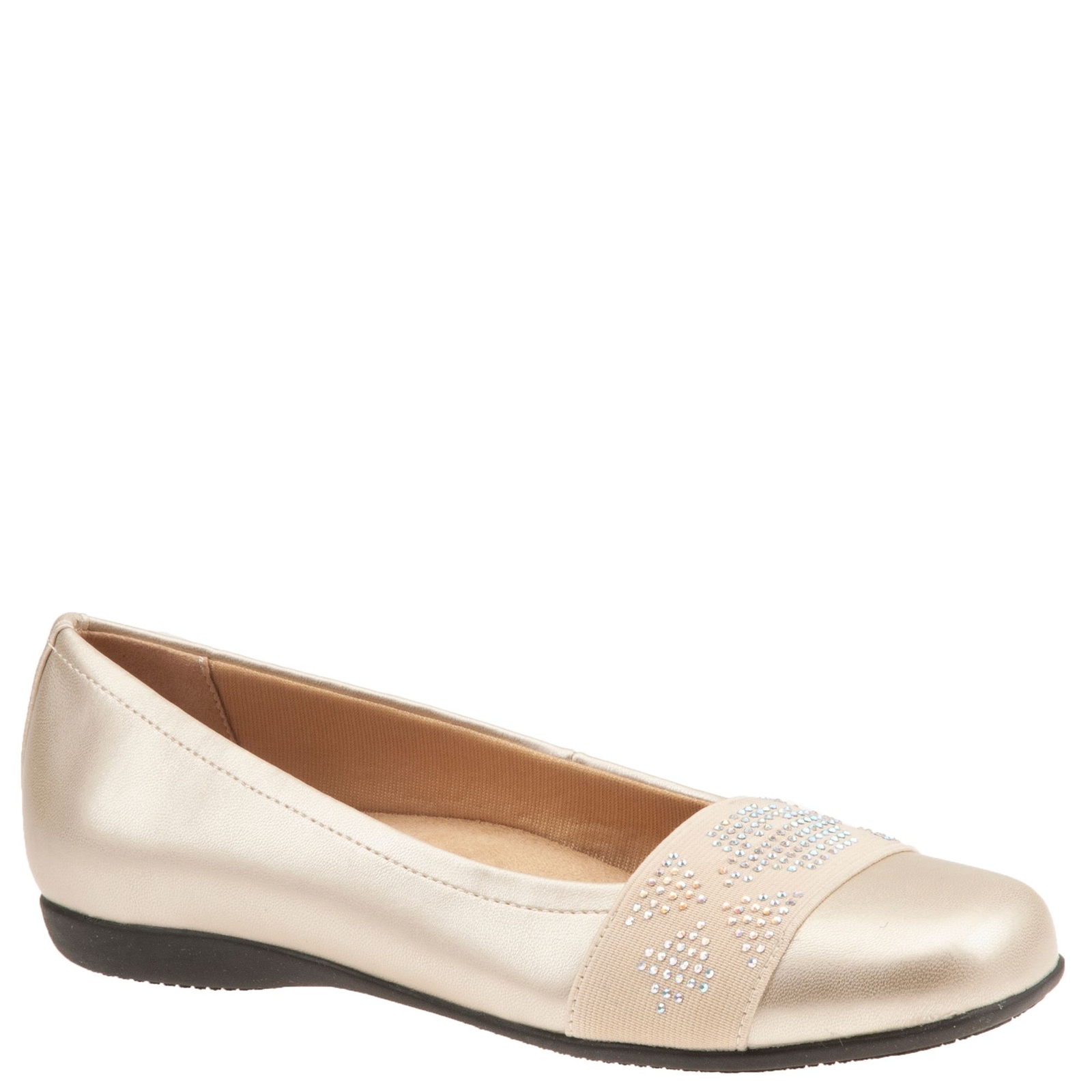 Trotters Samantha Women's Bone Gold Slip On 10.5 W