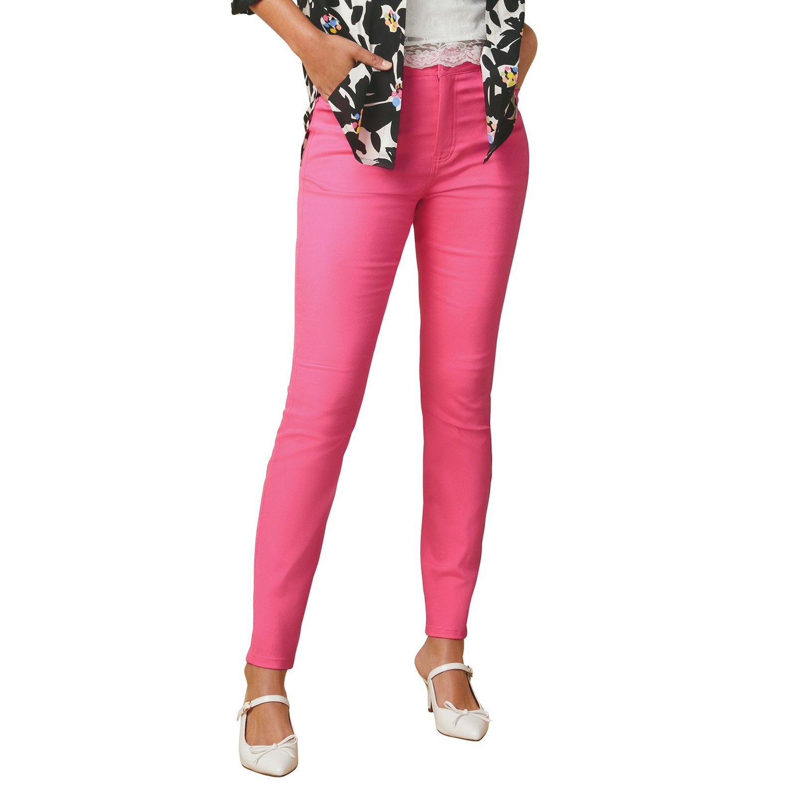 Masseys High-Rise Colored Skinny Jean Pink Pants 26W