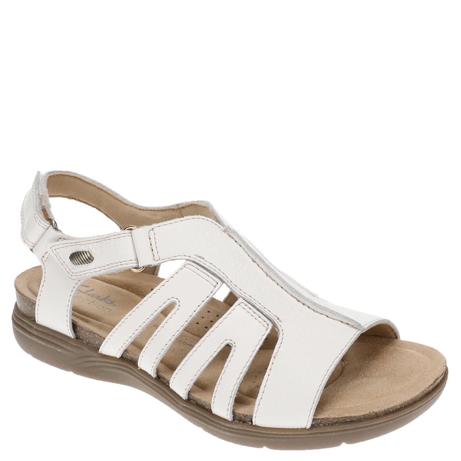 Clarks April Belle Women's White Sandal 6.5 W