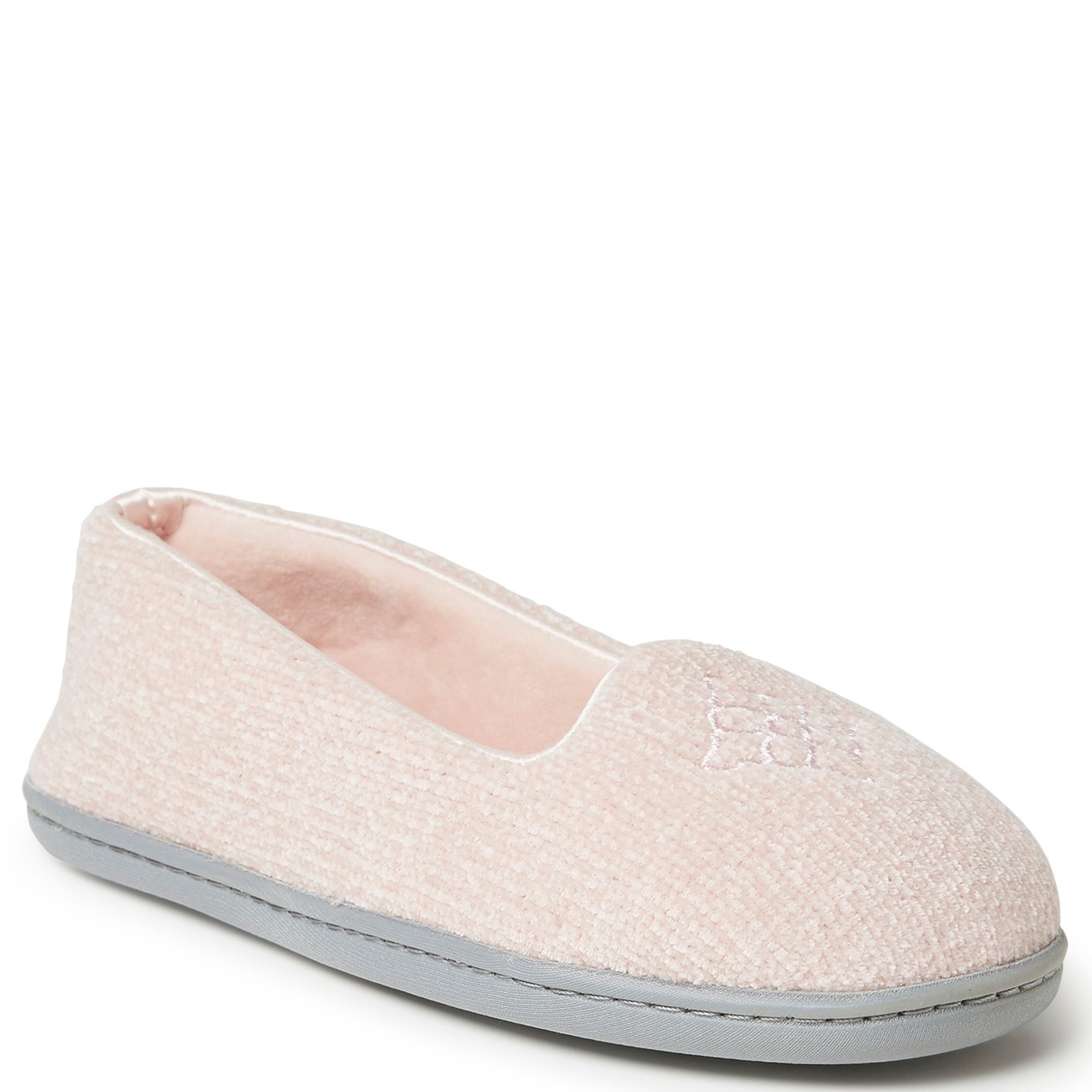 Dearfoams Rebecca Chenille Closed Back Women's Pink Slipper XL W