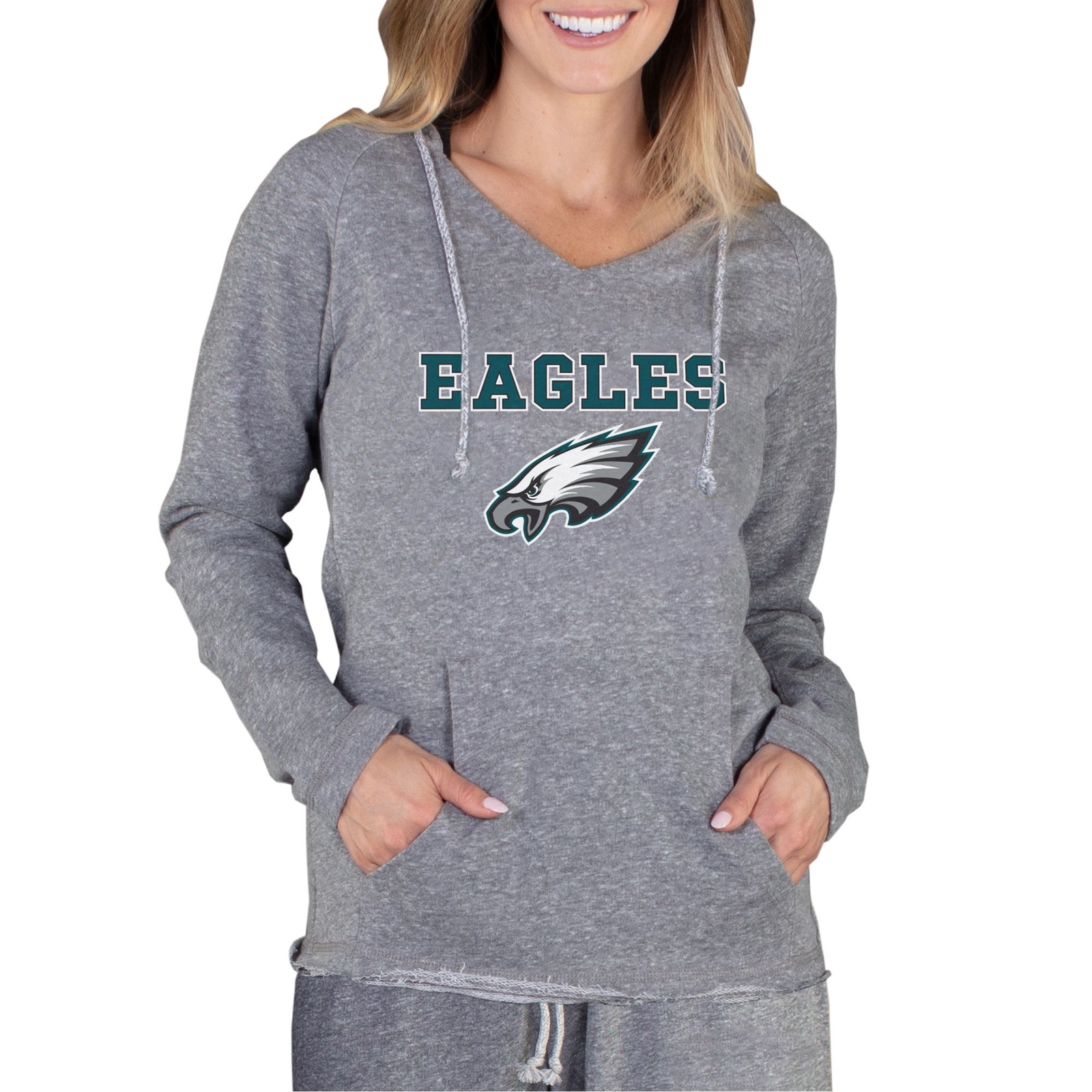 NFL Mainstream Women's Long-Sleeve Hooded Top Multi Knit Tops L