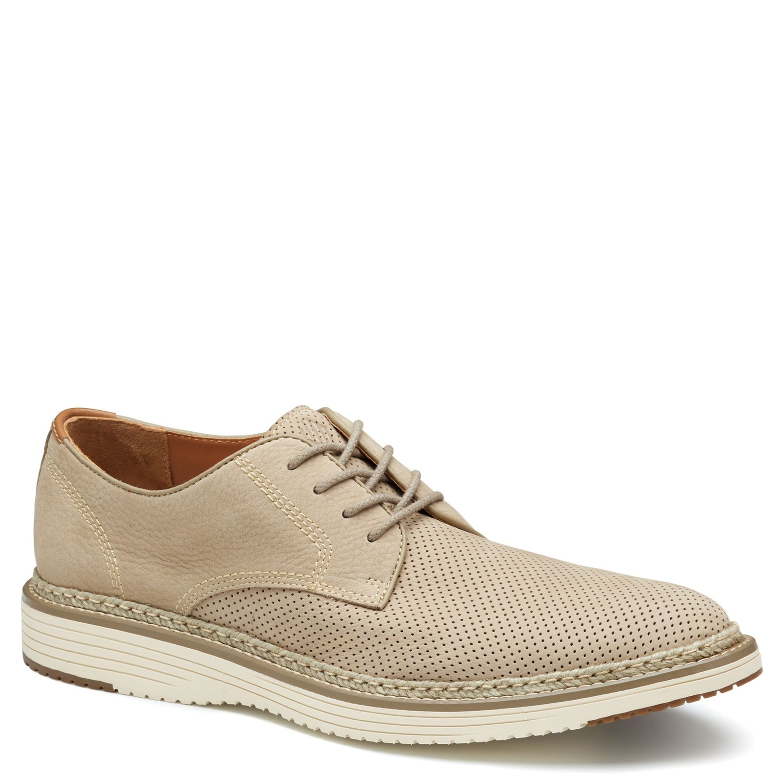 Johnston & Murphy Upton Perf Plain Toe Men's Brown Oxford 13 M