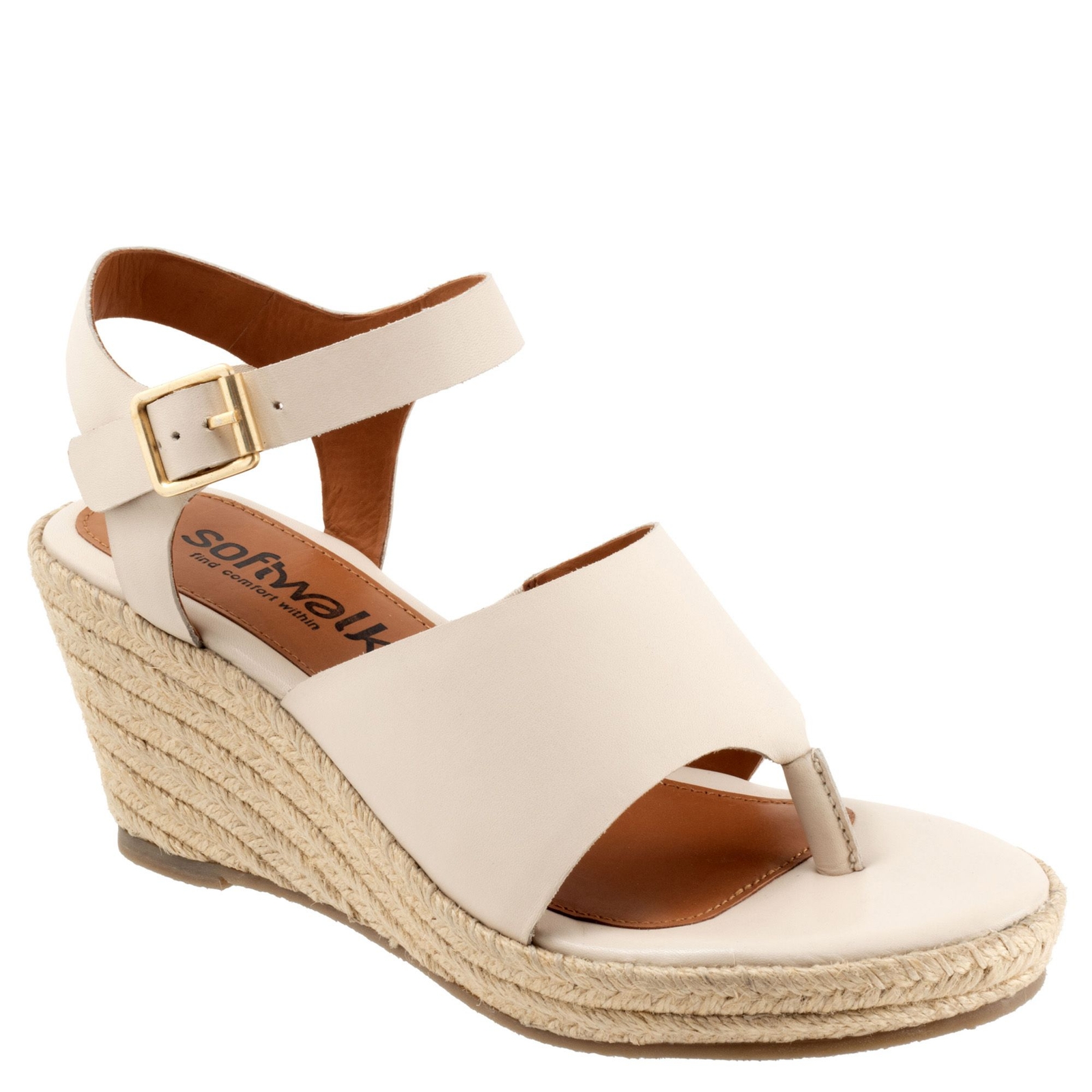 Softwalk Hilo Women's White Sandal 5 M