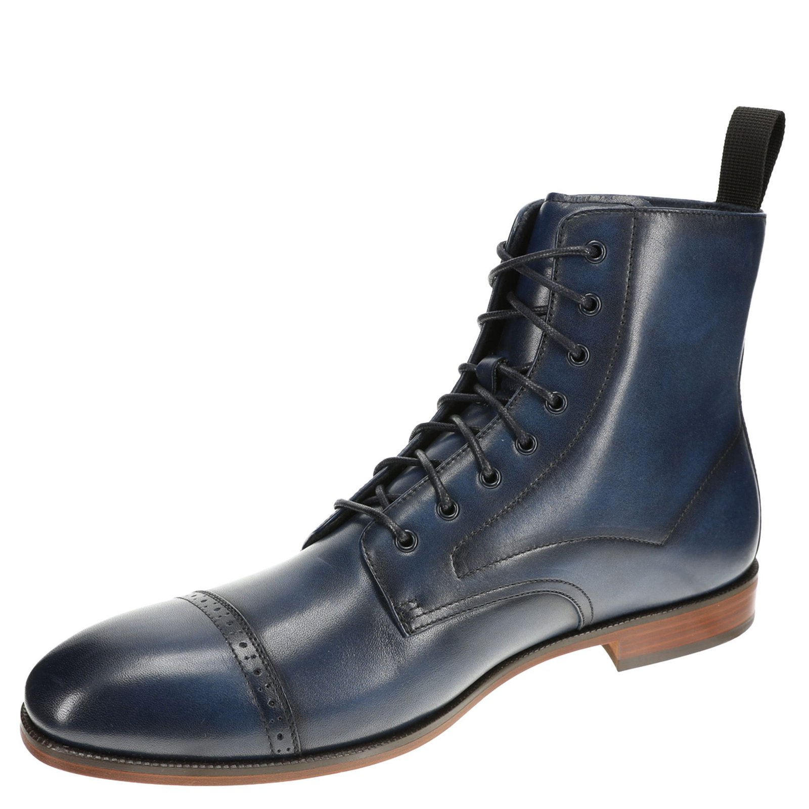 Stacy Adams Shoes Henry Cap Toe Lace Up Boot Navy Size 9 — photo 2