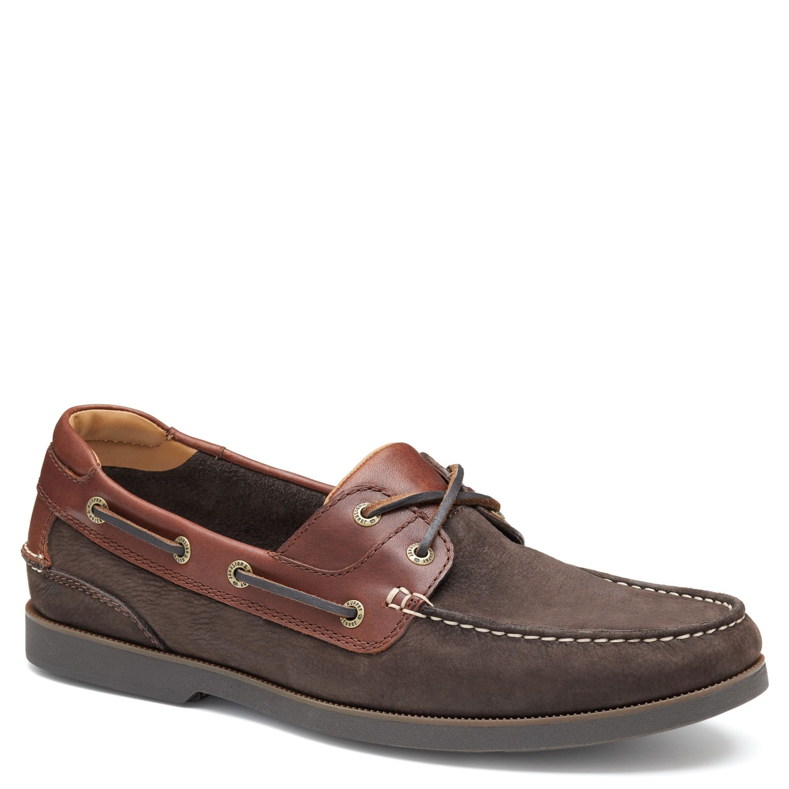 Johnston & Murphy Ventura 2 Eye Boat Shoe Men's Brown Oxford 10.5 M