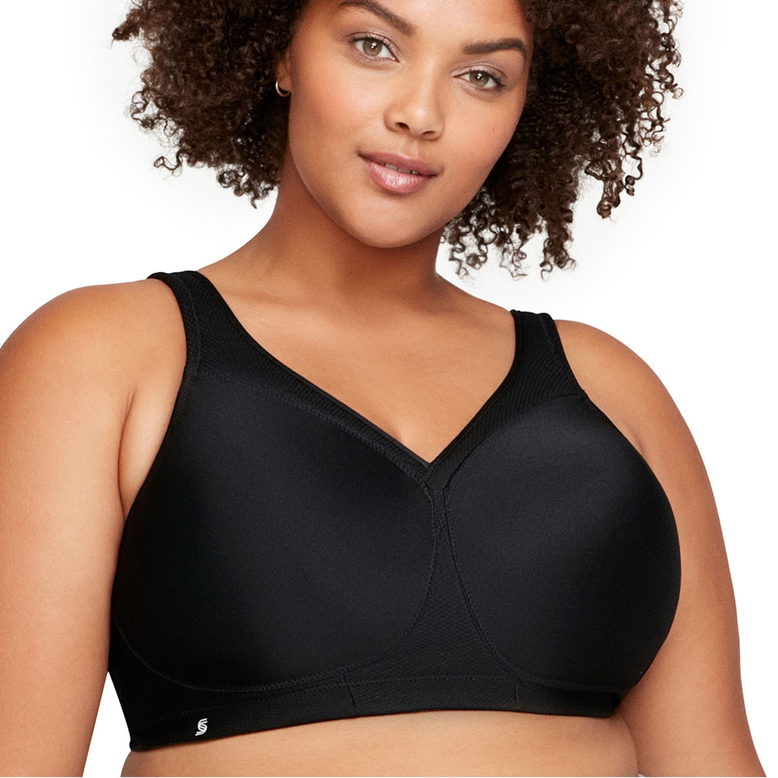 Glamorise MagicLift Seamless Sports Bra Black Bras 44-D