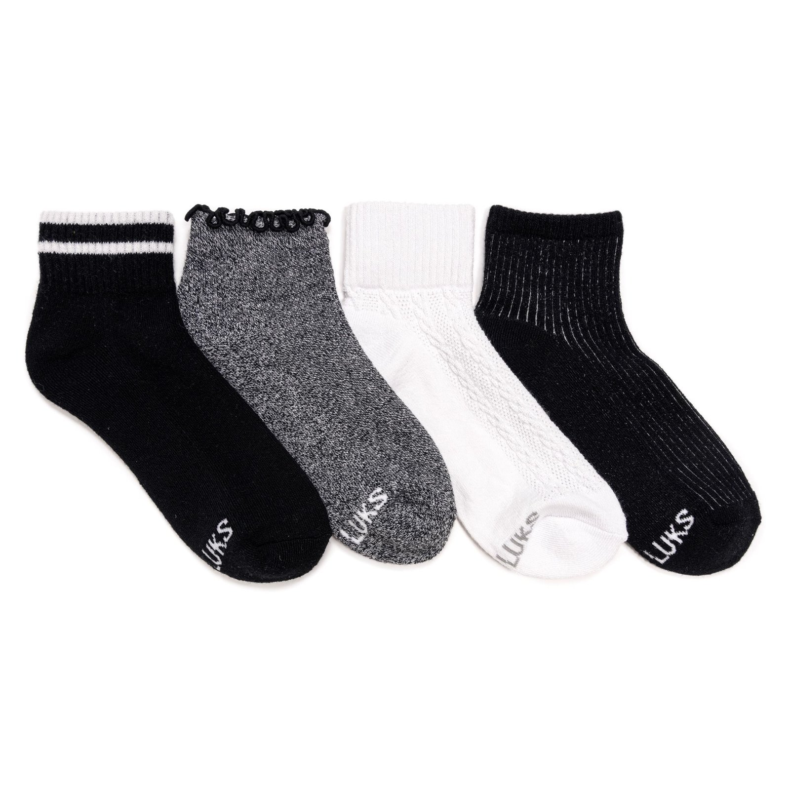 MUK LUKS Dream Step Mini Crew Sock 4-Pk. (Women's)