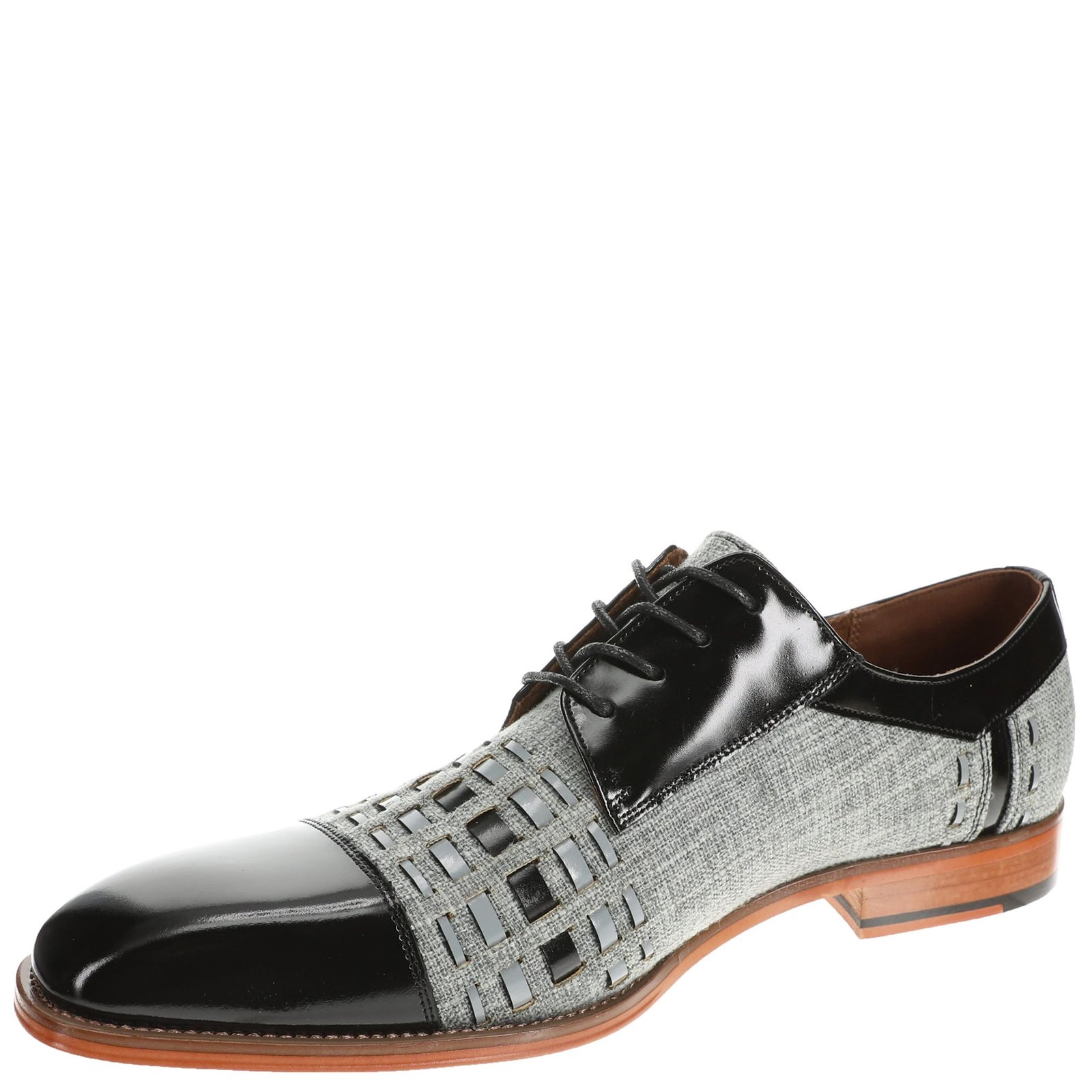 Stacy Adams Shoes Halstead Cap Toe Oxford Black/Gray Size 8.5 — photo 2