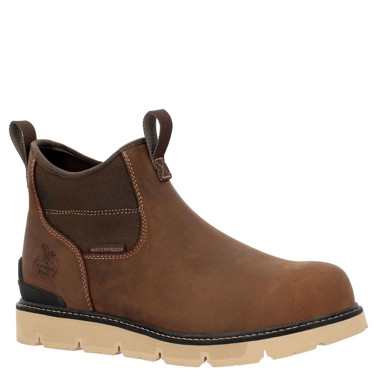 Georgia Boot Carbon-Flex Wedge Chelsea Boot Men's Brown Boot 9.5