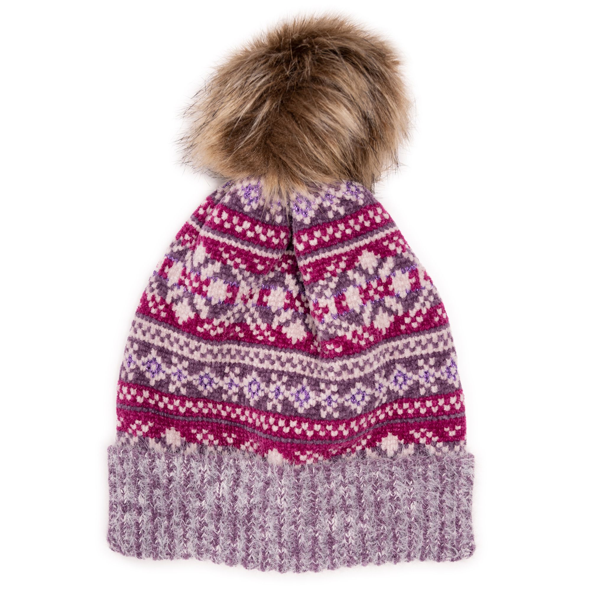 MUK LUKS Womens Chenille Eyelash Mix Hat