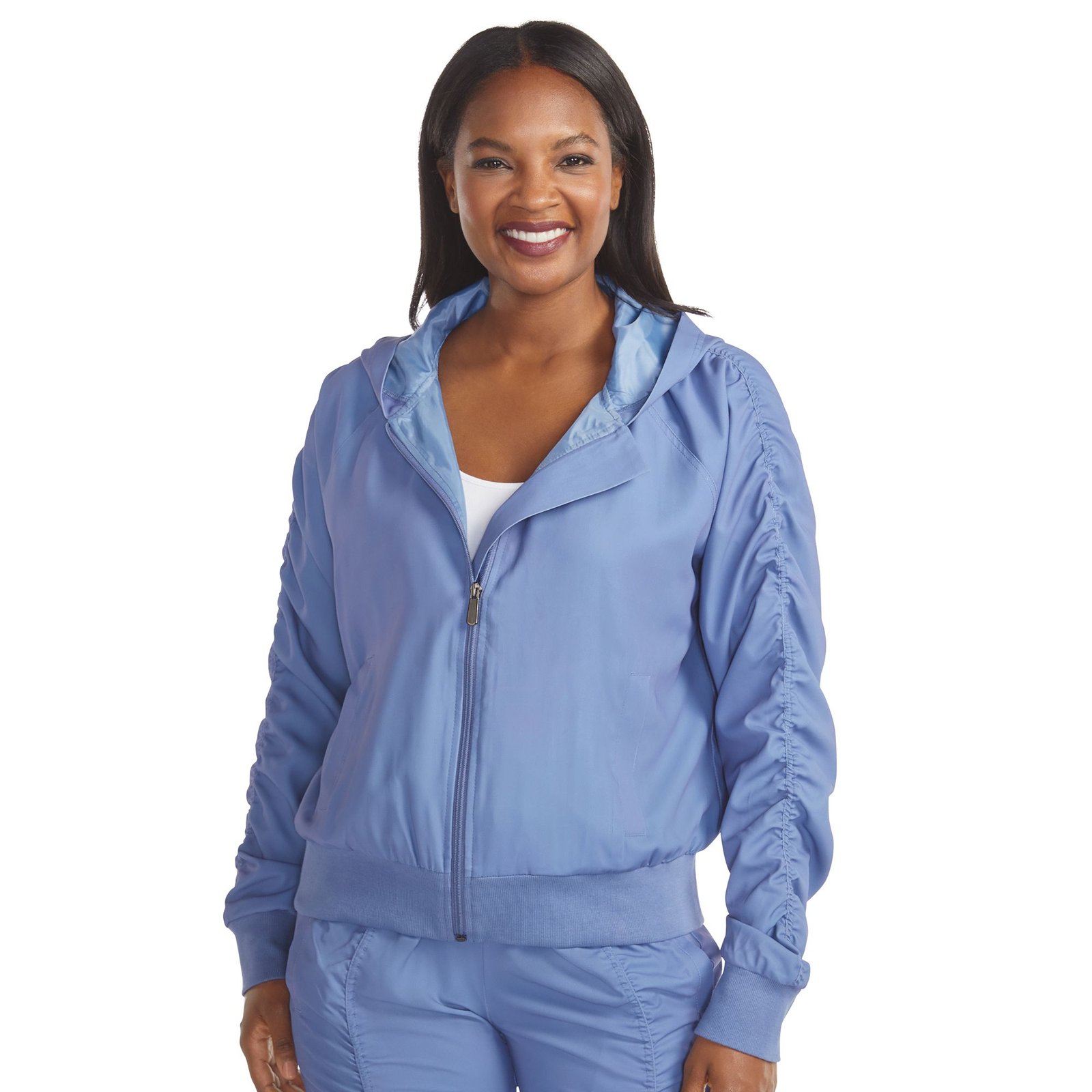 VEVO ACTIVE Ruched Active Jacket Purple Jackets 4X