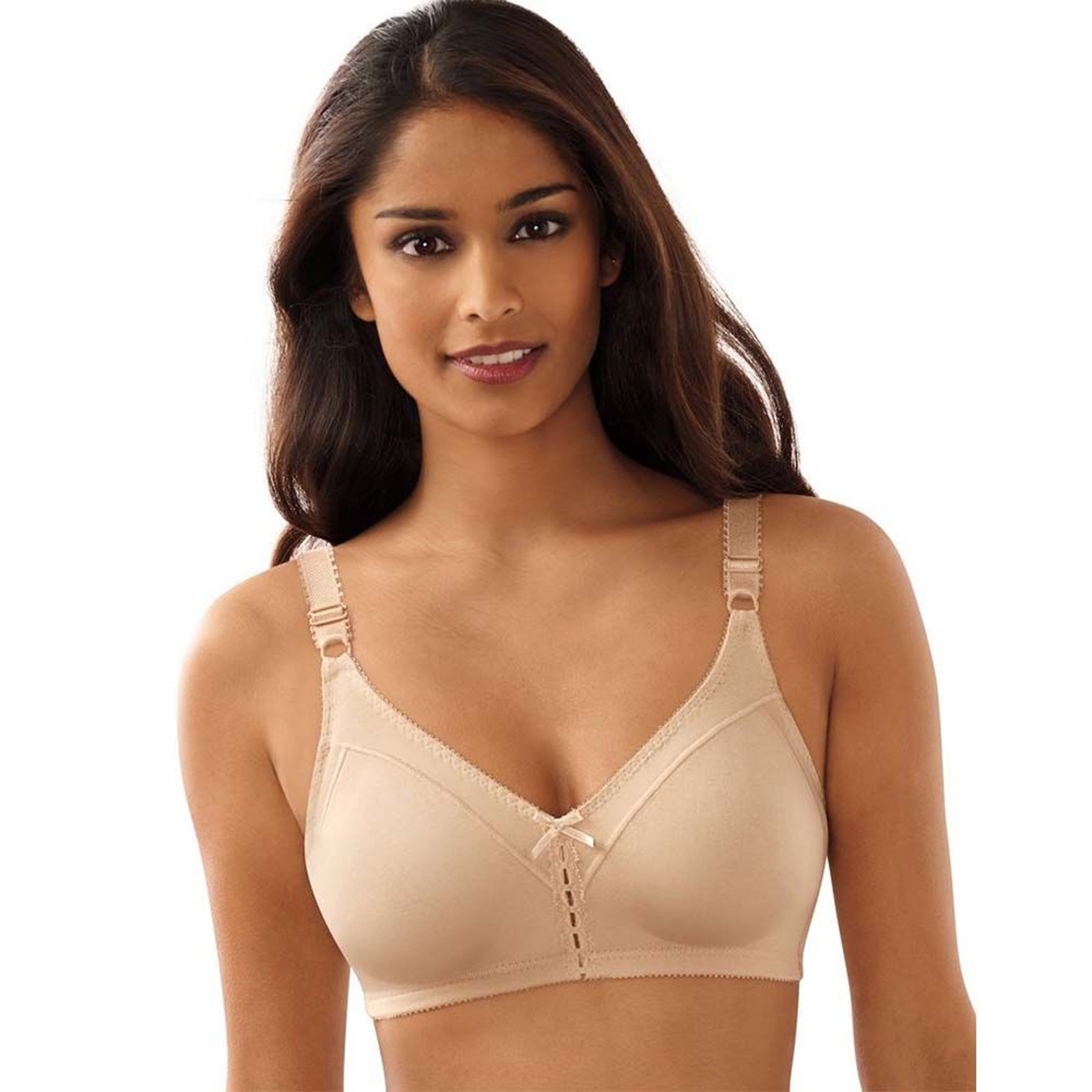 Bali Double Support Cotton Wirefree Bra Tan Bras 40-C