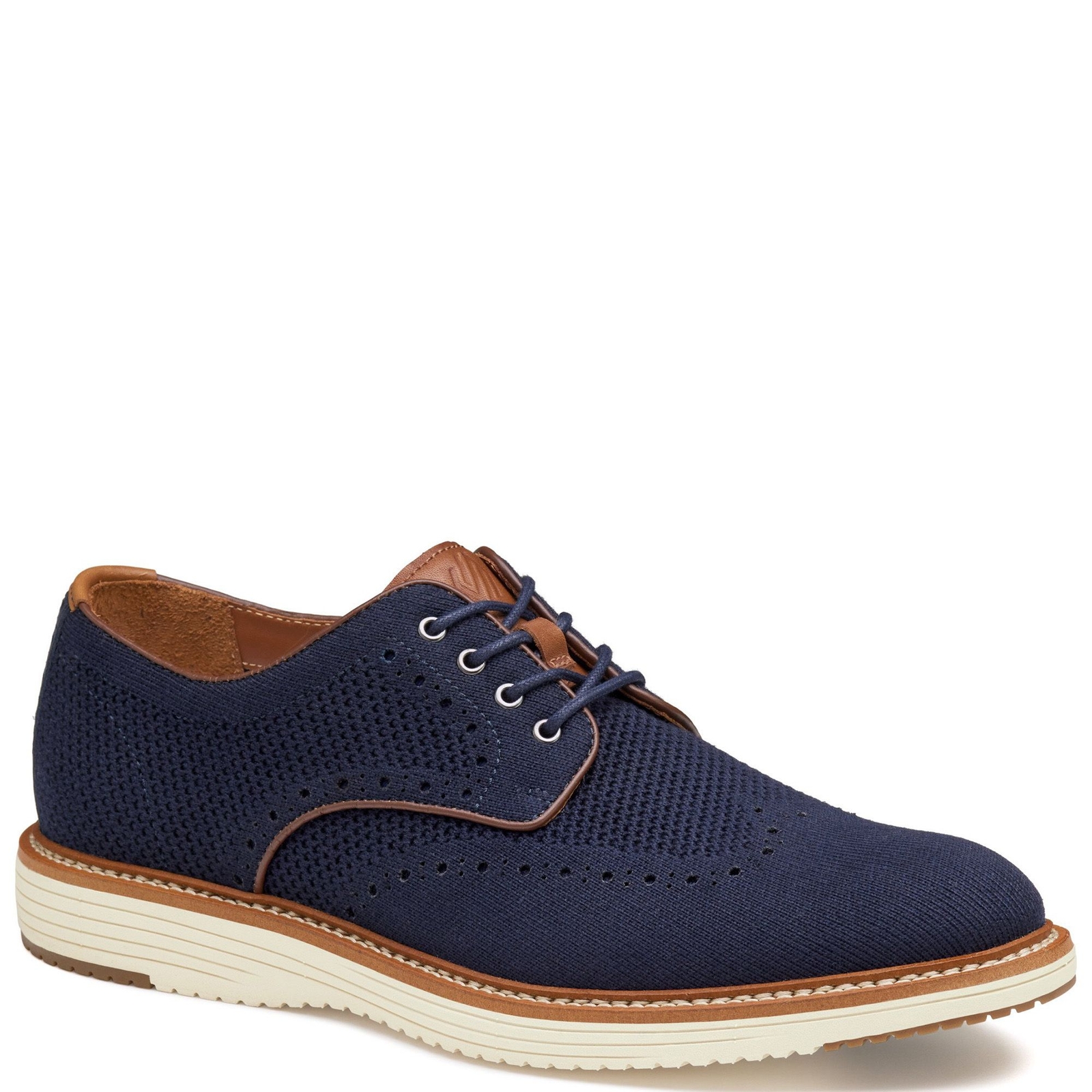 Johnston & Murphy Upton Knit Wingtip Men's Navy Oxford 13 M