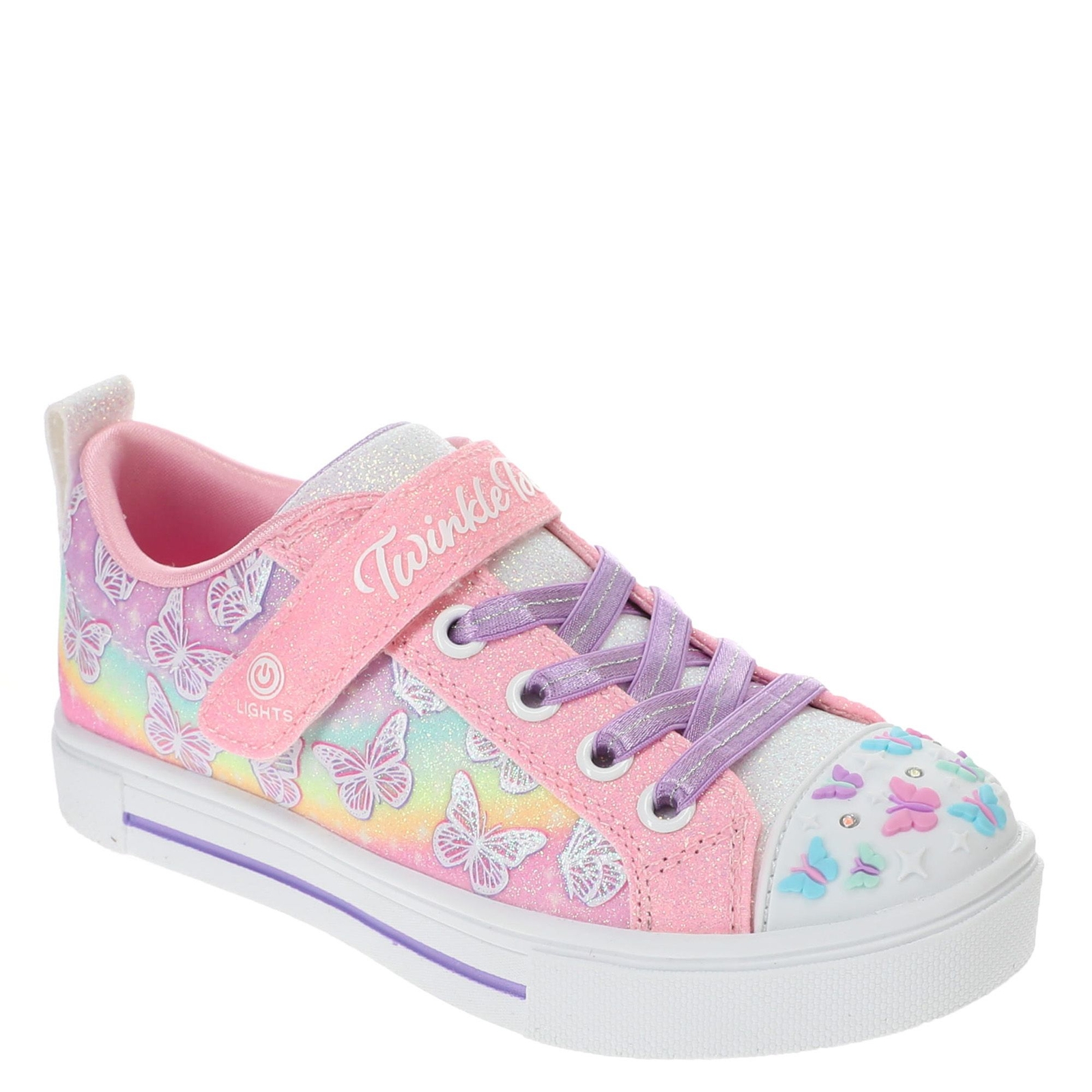 Skechers TT: Twinkle Sparks-Ombre Flutter 314813L Girls' Toddler-Youth Pink Sneaker 1.5 Youth M