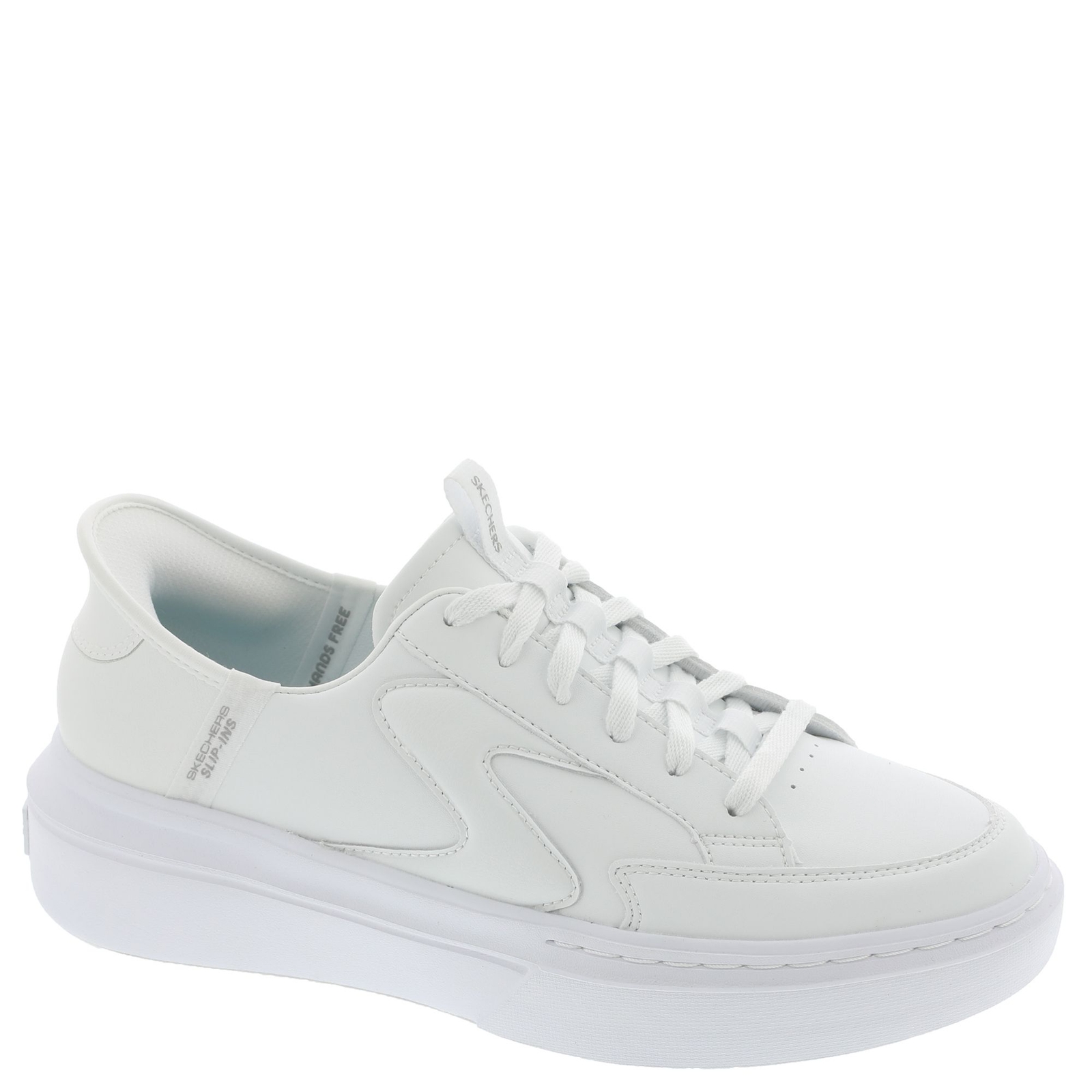 Skechers Court Classics Slip-Ins: Cordova Classic-New Reign Women's White Sneaker 10 M