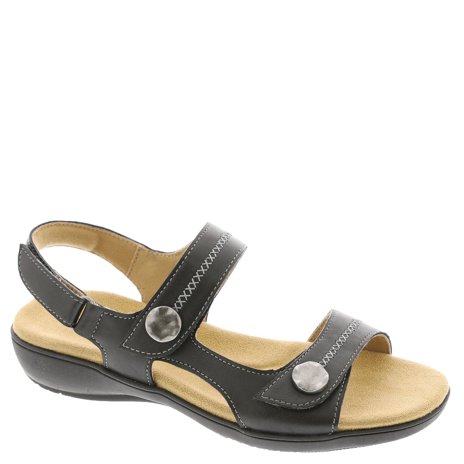 Trotters Romi Stitch Women's Black Sandal 7 N