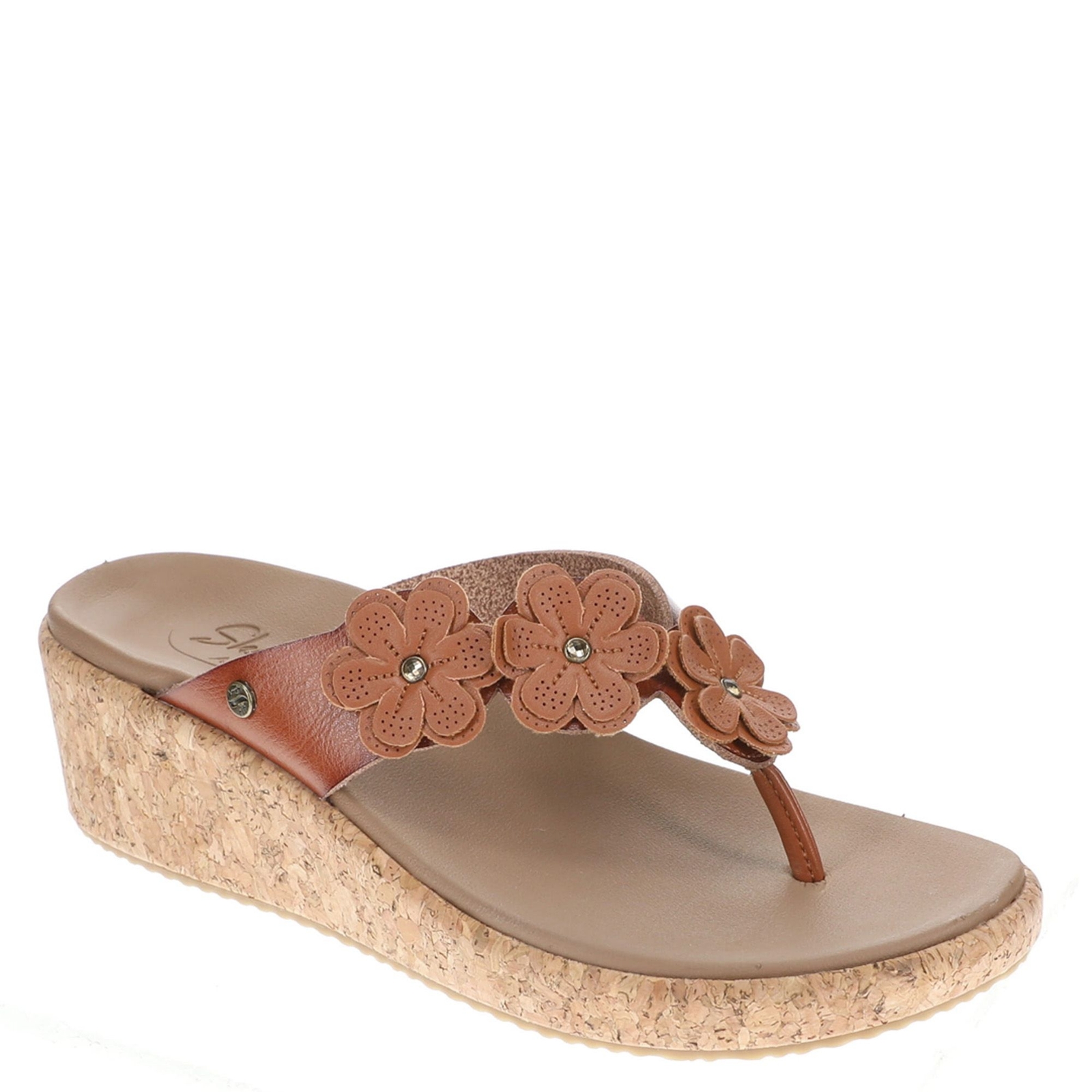 Skechers Cali Arch Fit: Beverlee-Rare Blossom Women's Brown Sandal 7.5 M