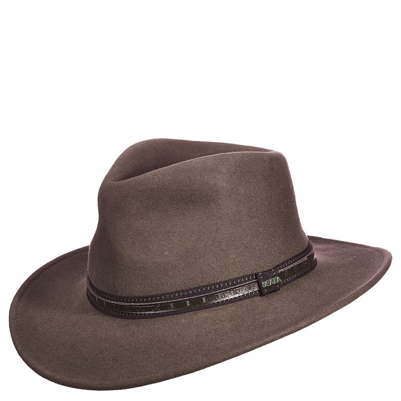 Scala Classico Men's Crushable Outback Felt Hat Tan Hats XL