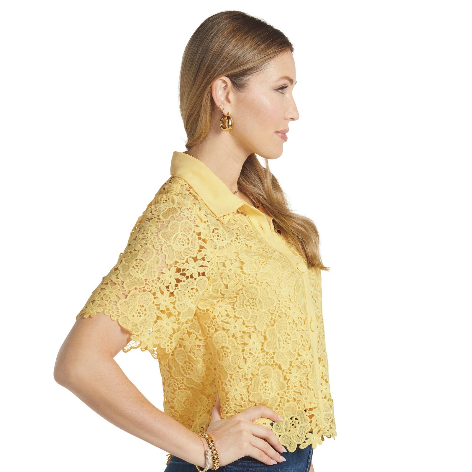 Masseys® Blossom Button-Down Blouse