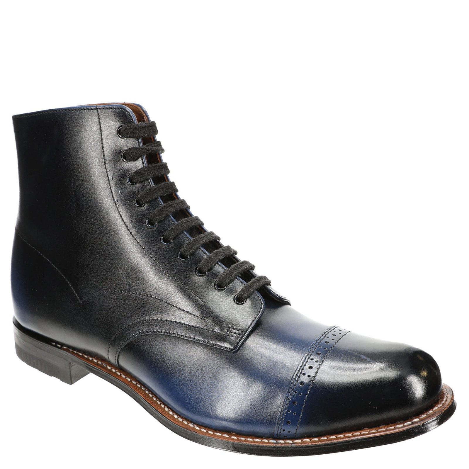 Stacy Adams Men\'s Ankle Boots Size 8.5 Leather Black Lace Up Cap Toe Shoes Amazon.com | Stacy Adams Mens Henry Cap Toe Lace-Up Boot  main image 2