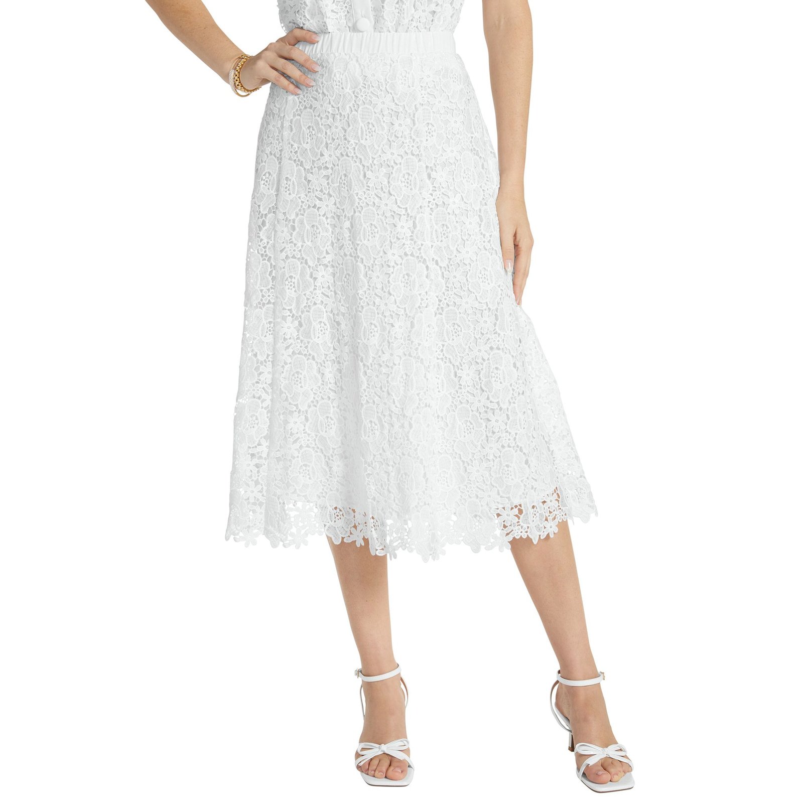 Masseys Blossom A-Line Skirt White Skirts 20W Masseys Blossom A-Line Skirt White Skirts 20W