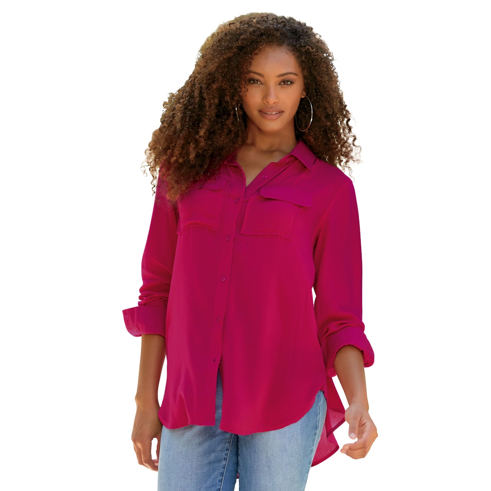 Masseys Favorite Button-Down Shirt Pink Shirts S