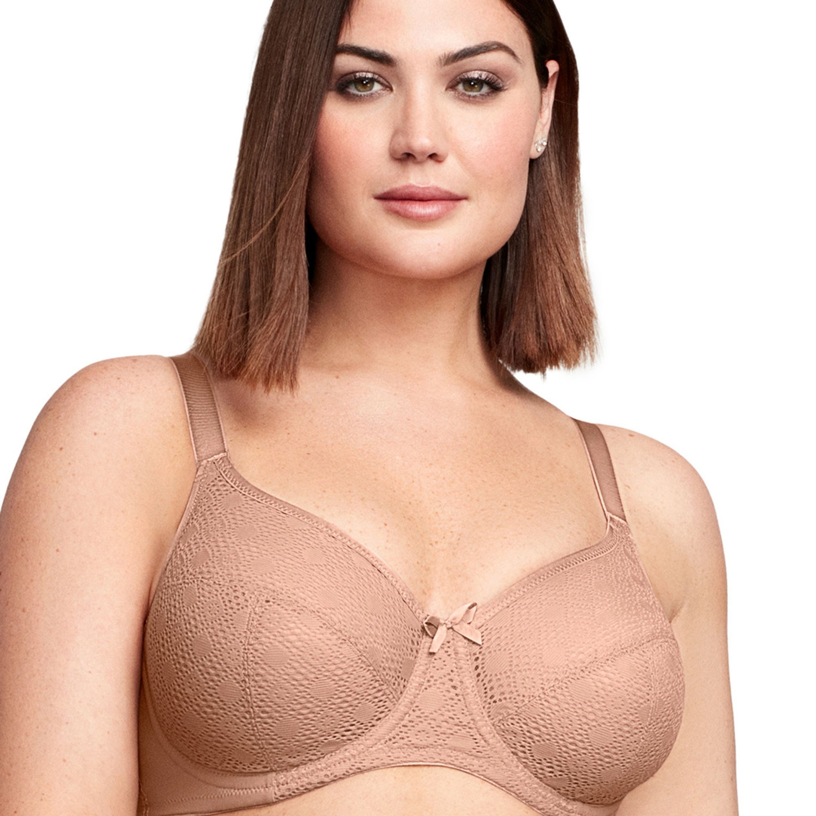 Glamorise Lace Comfort WonderWire Bra Tan Bras 44-DD